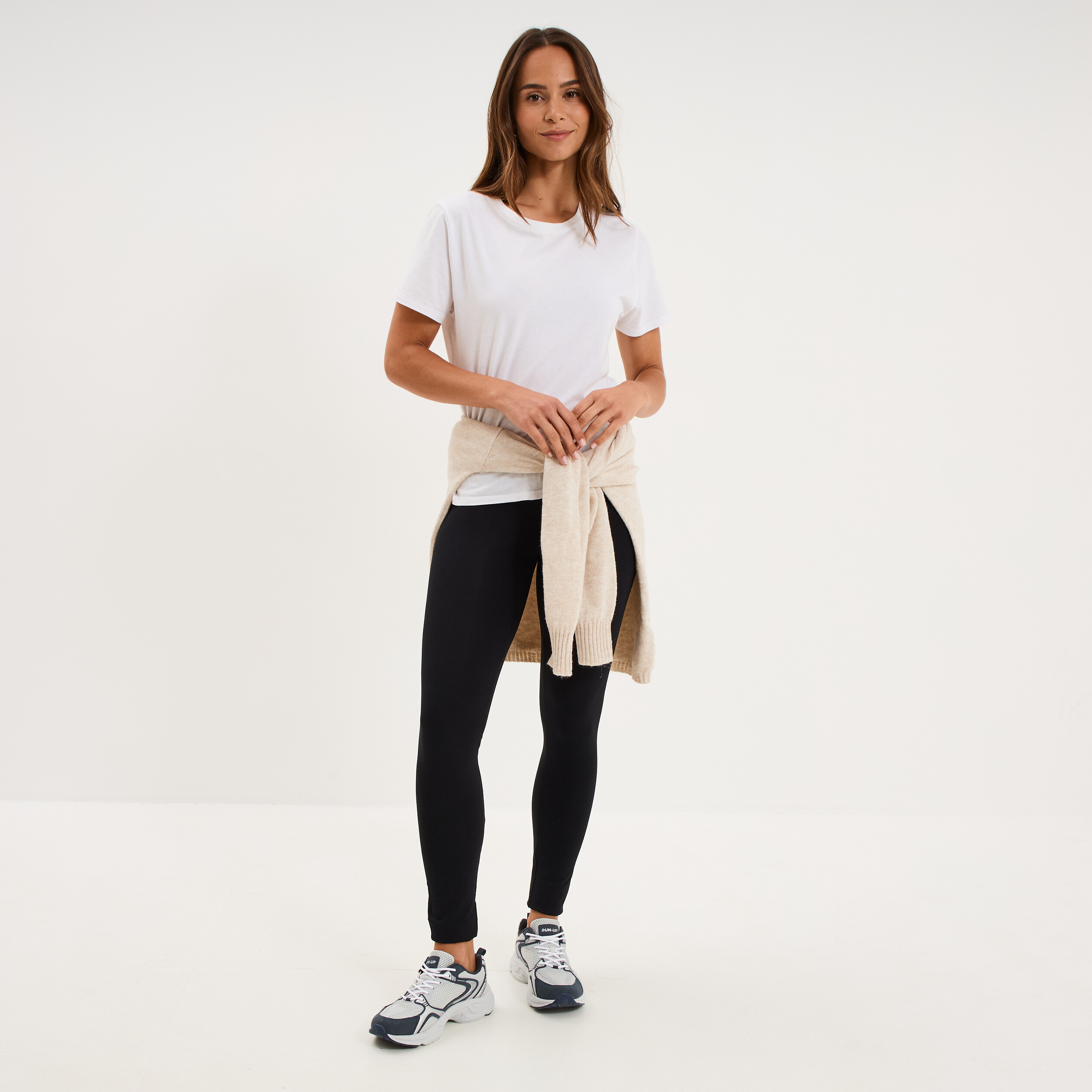 Legging taille &eacute;lastiqu&eacute;e noir femme