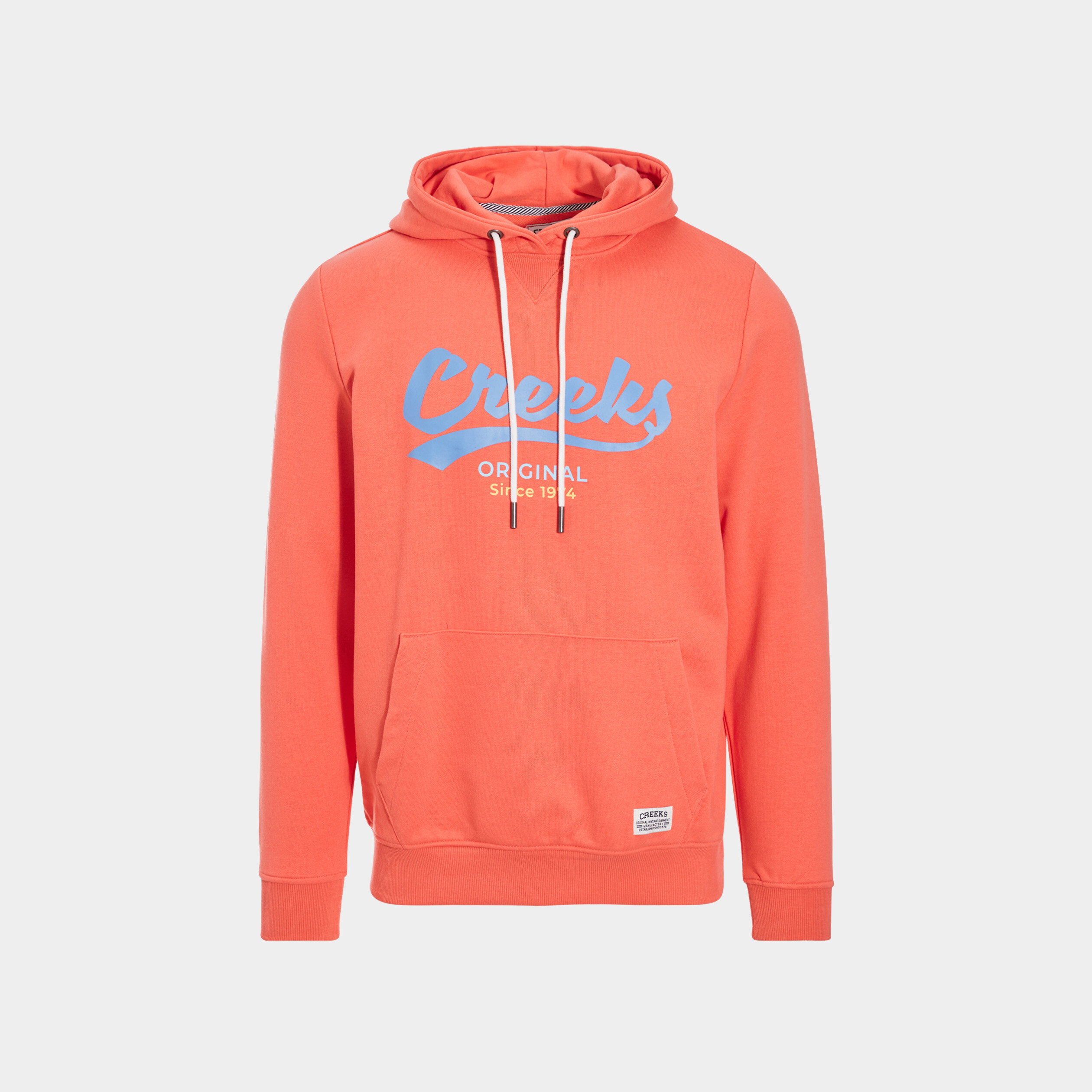 Sweat à capuche hoodie Creeks orange clair homme