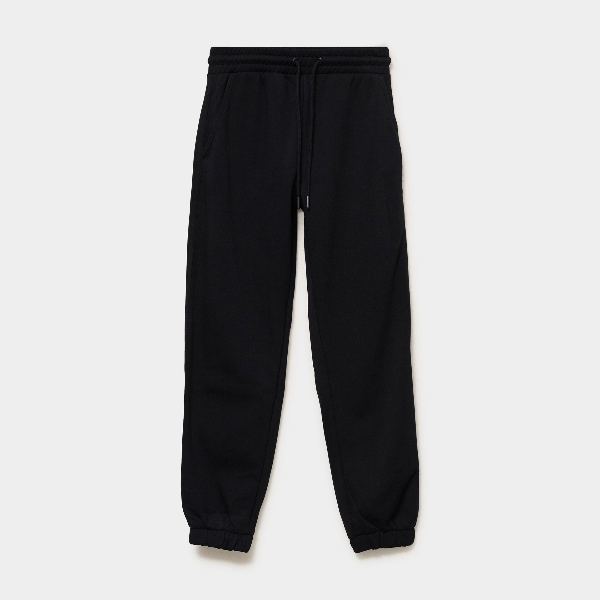 Pantalon de jogging molletonn&eacute; noir femme