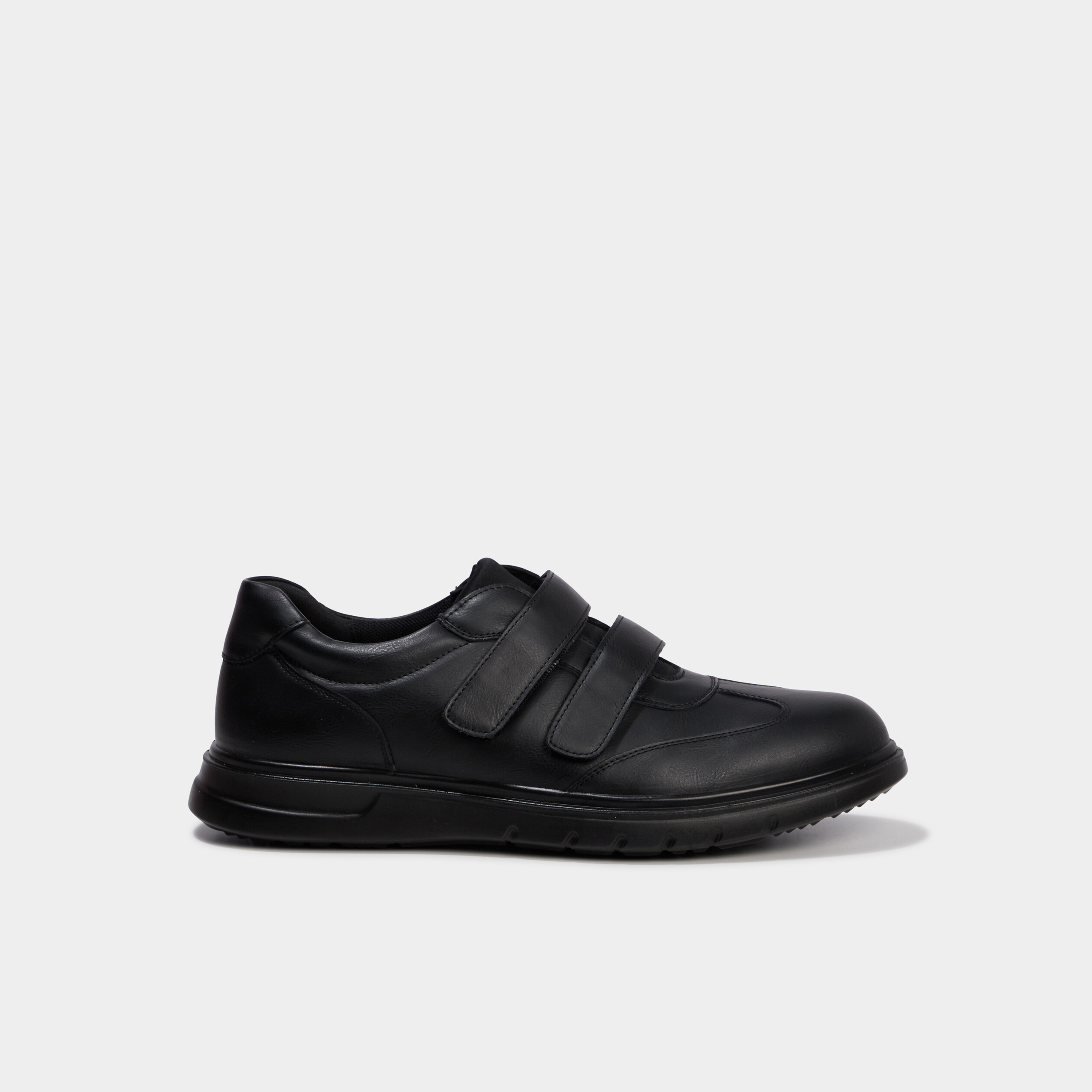 Baskets &agrave; scratchs confort noir homme