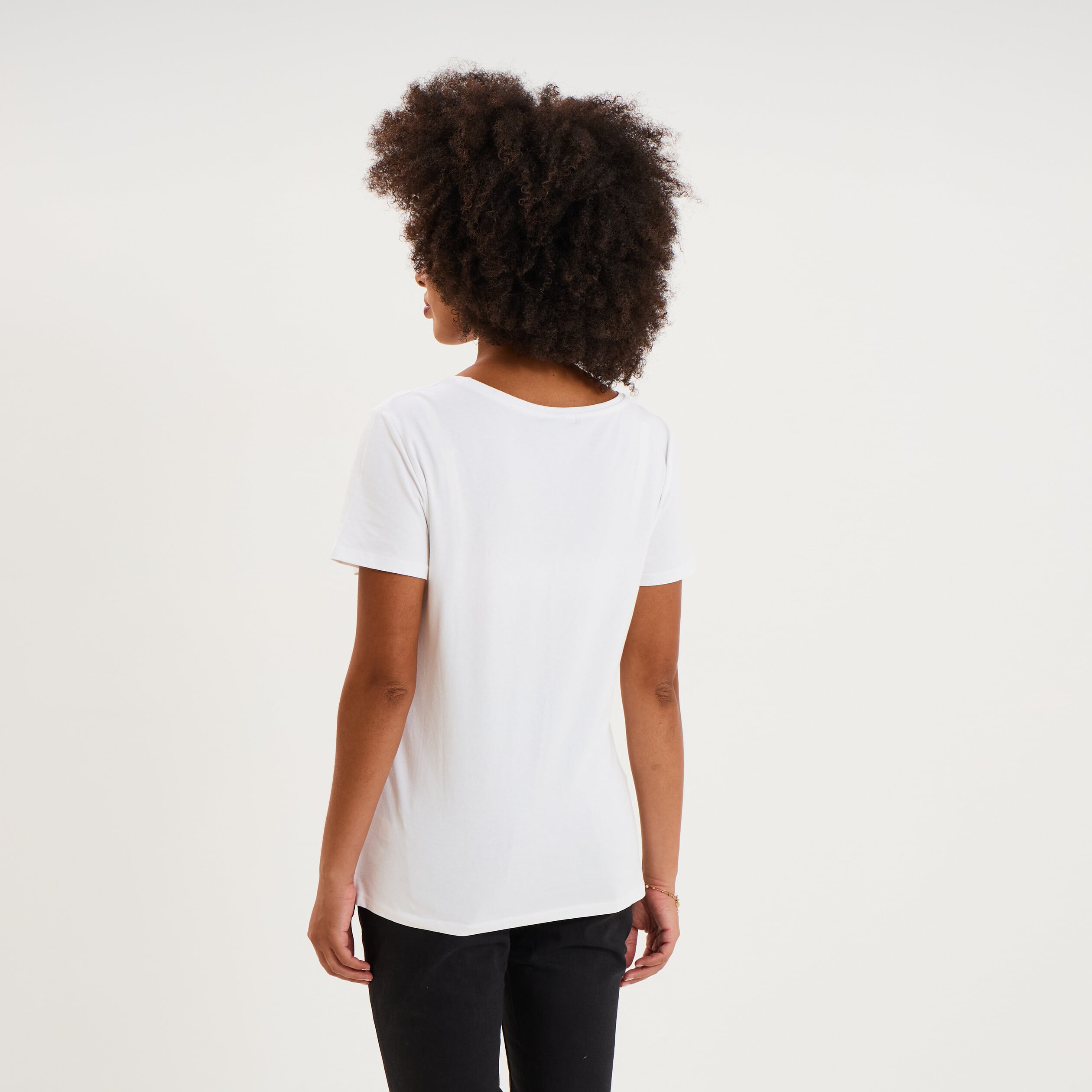 T-shirt allaitement manches courtes blanc femme maternit&eacute;