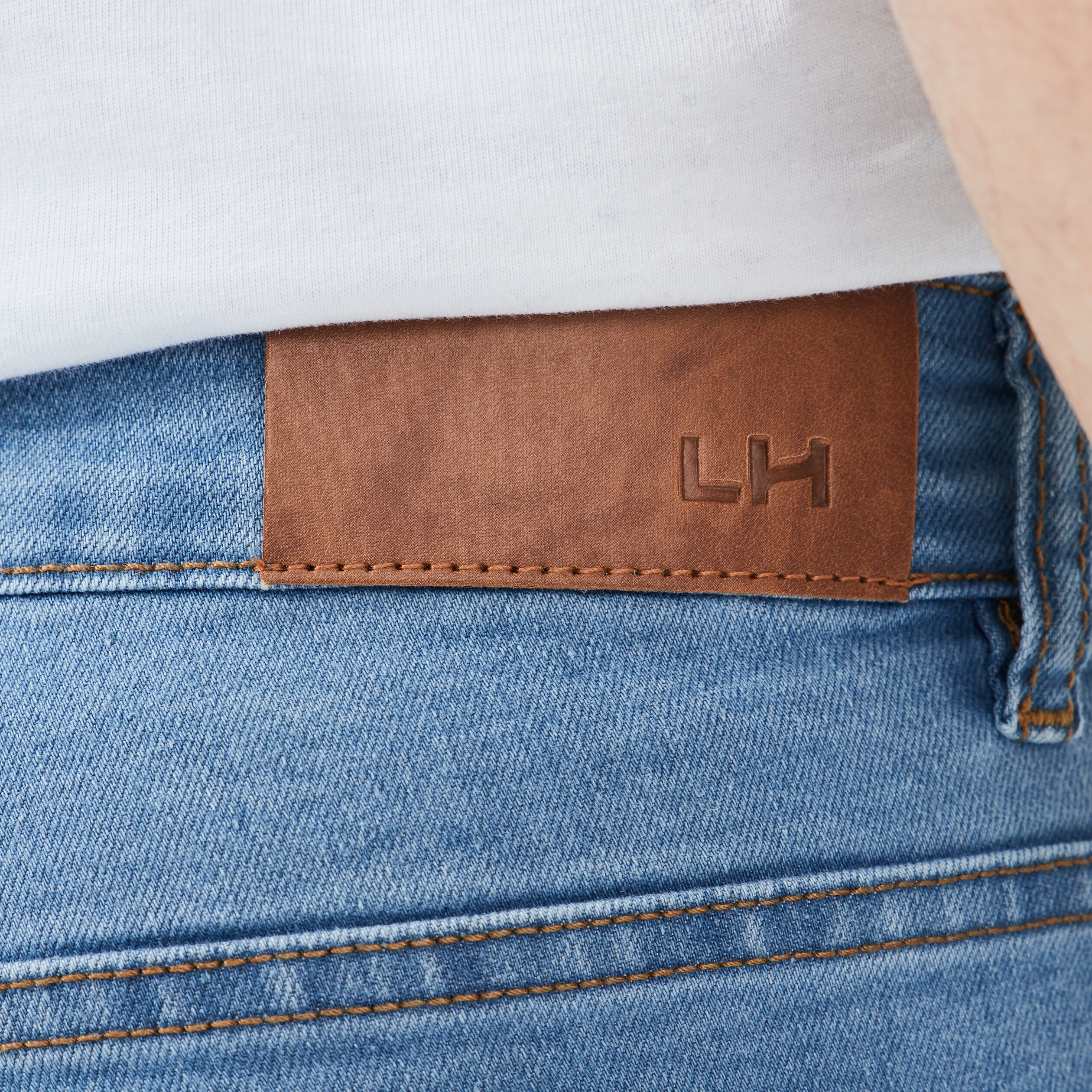 jeans coupe skinny 5 poches denim bleach homme Jeans coupe skinny 5 poches denim bleach homme