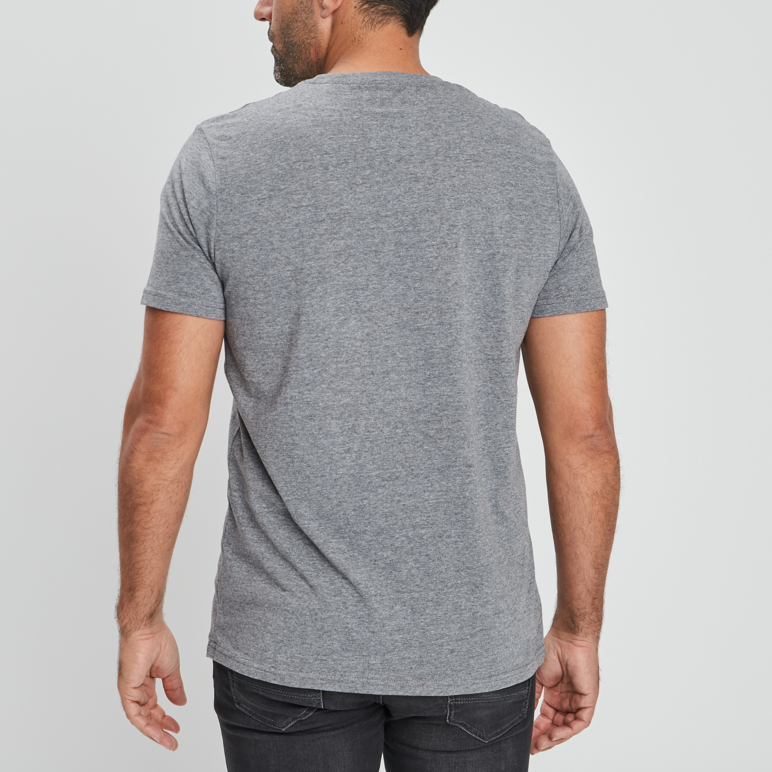 T-shirt de Noël manches courtes gris homme