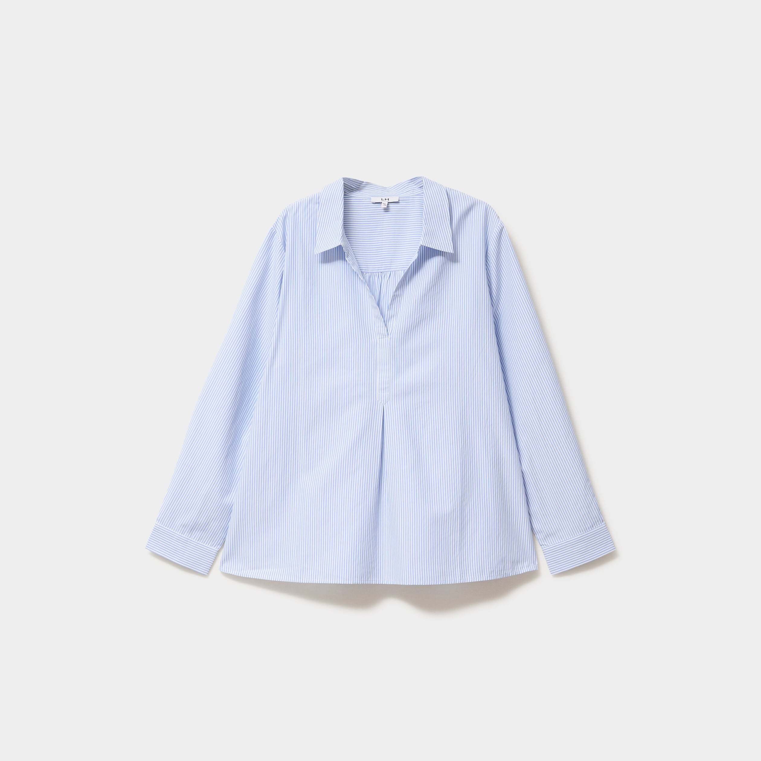 Blouse col en V &agrave; revers blanc femme grande taille