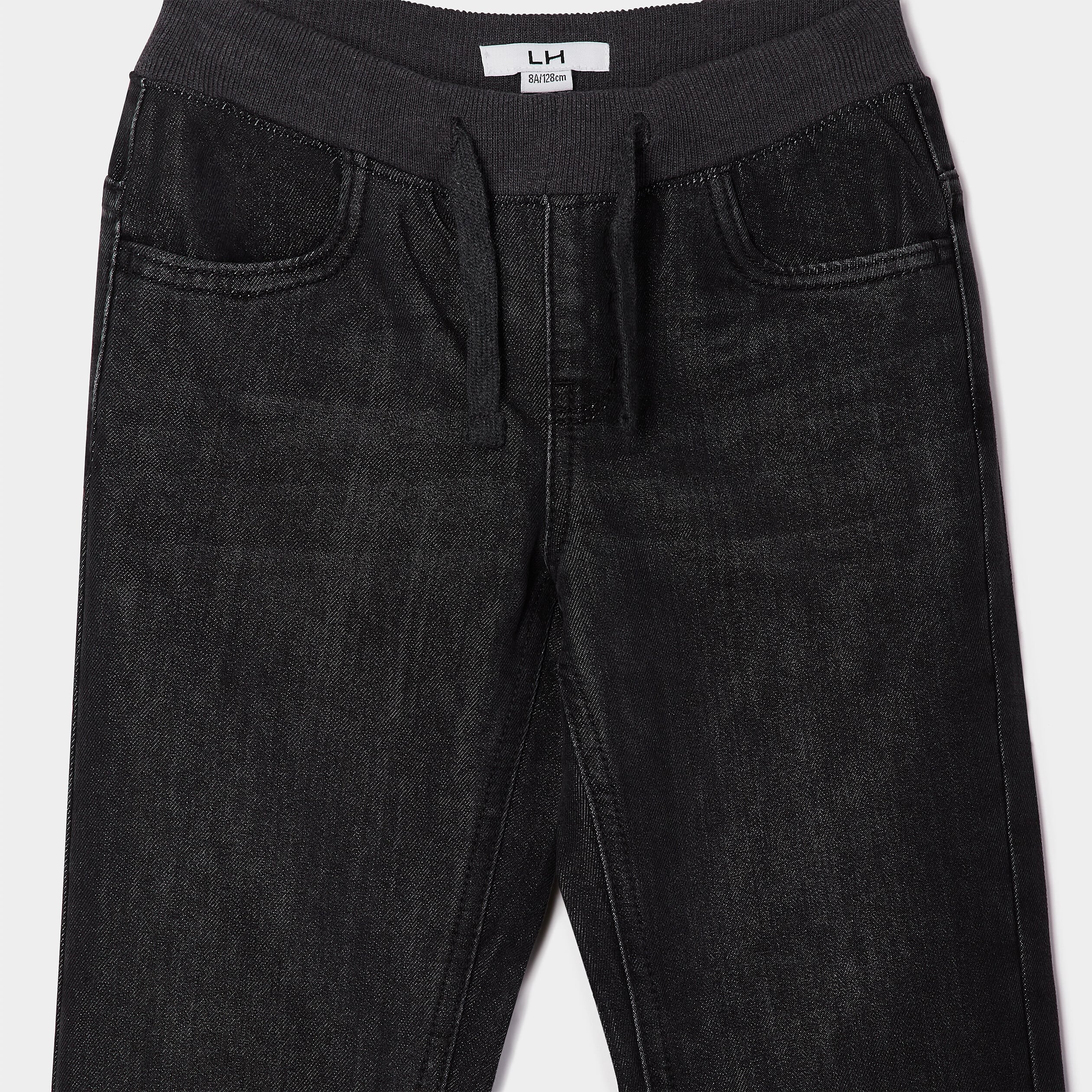 Jeans regular taille ajustable gris gar&ccedil;on
