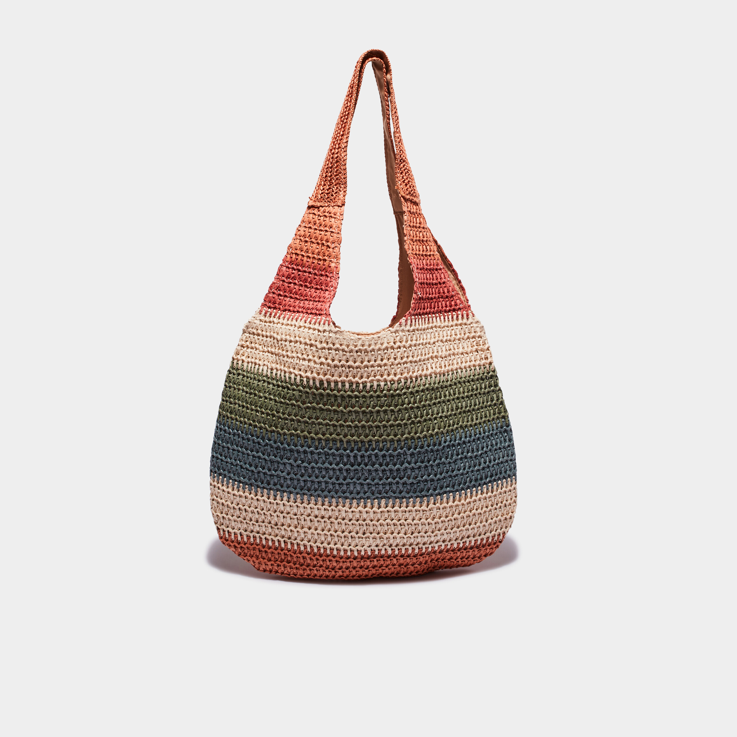 sac tresse porte epaule multicolore femme Sac tressé porté-épaule multicolore femme