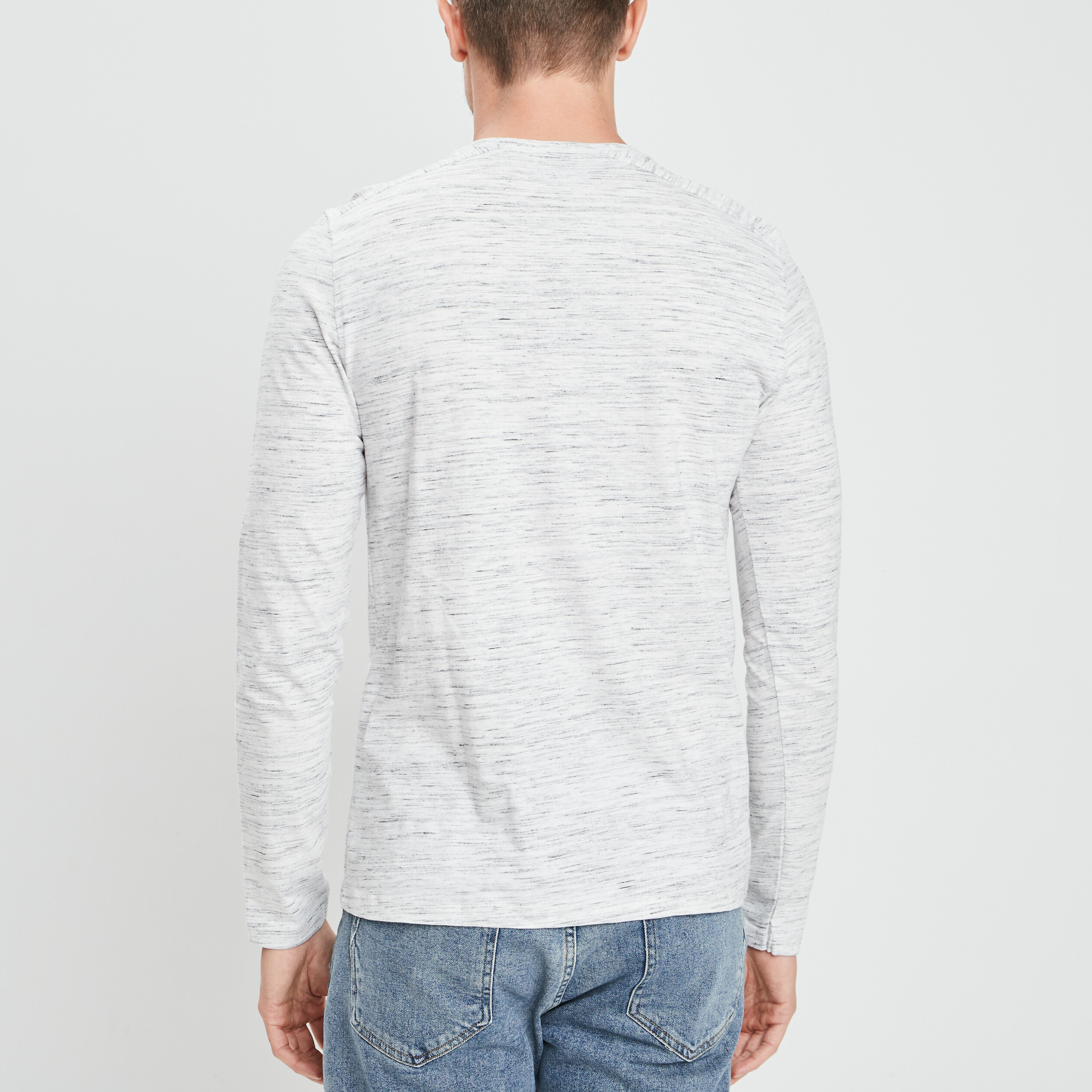 t shirt manches longues creeks ivoire homme T-shirt manches longues Creeks ivoire homme