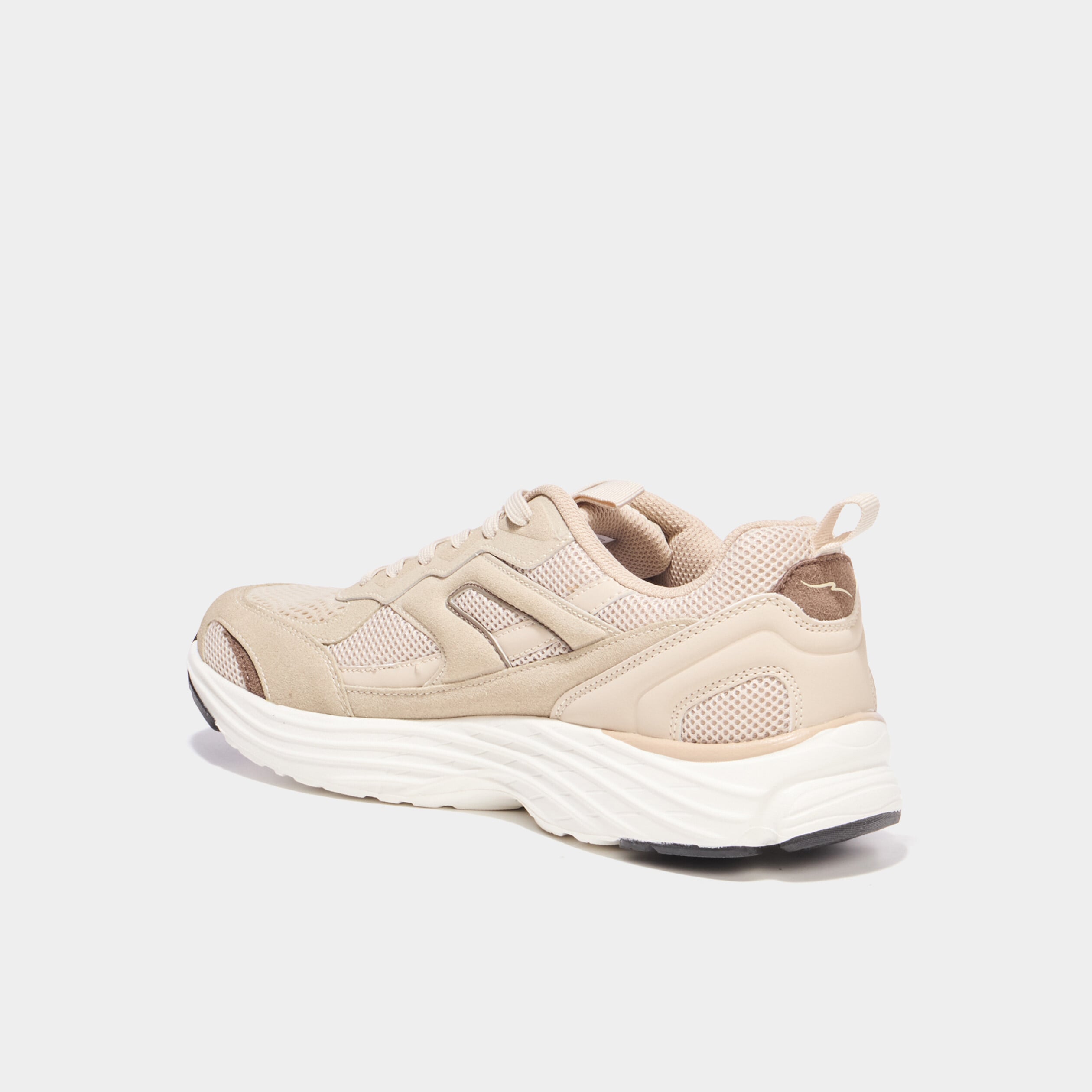 Baskets running &agrave; lacets sable homme