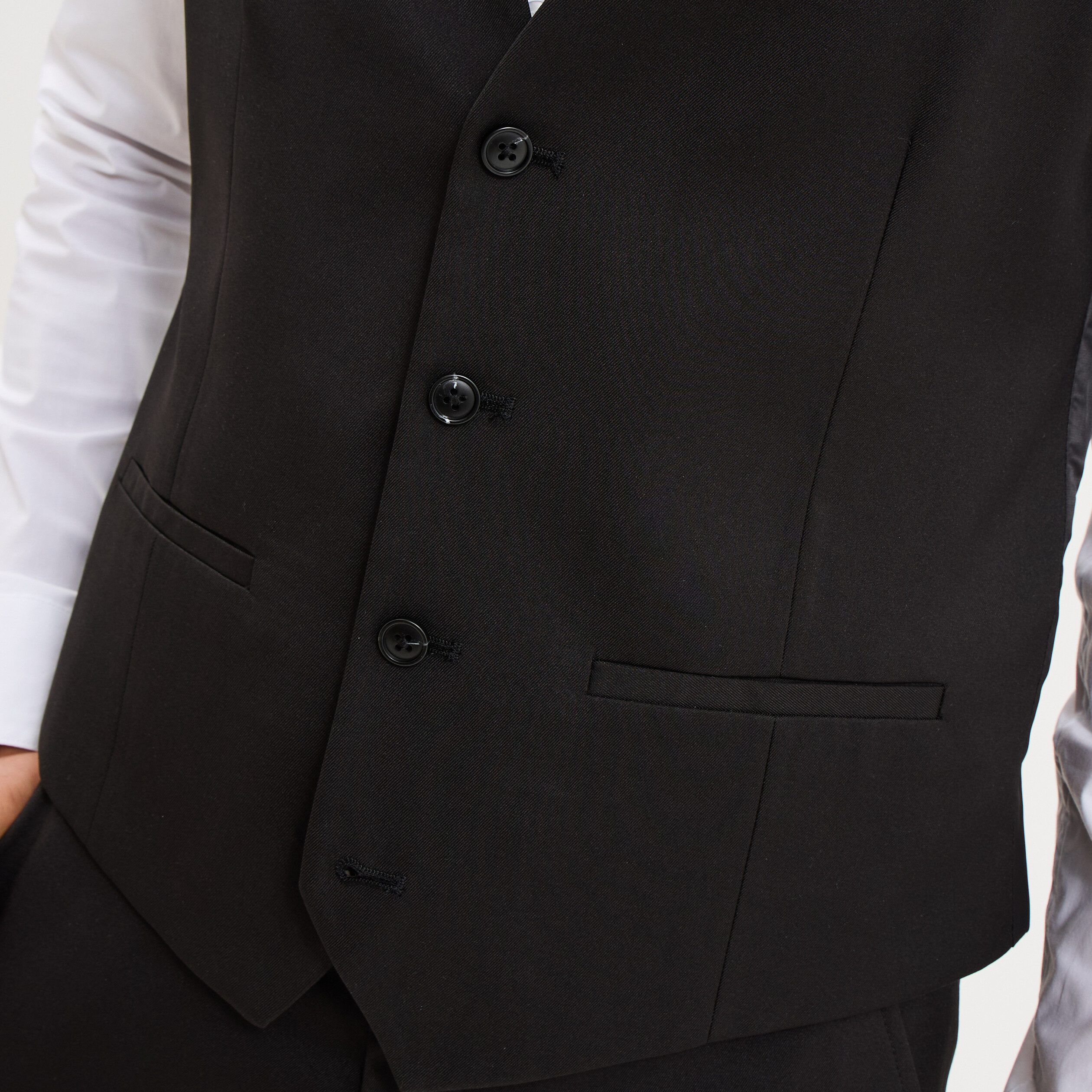 Gilet de costume sans manches noir homme