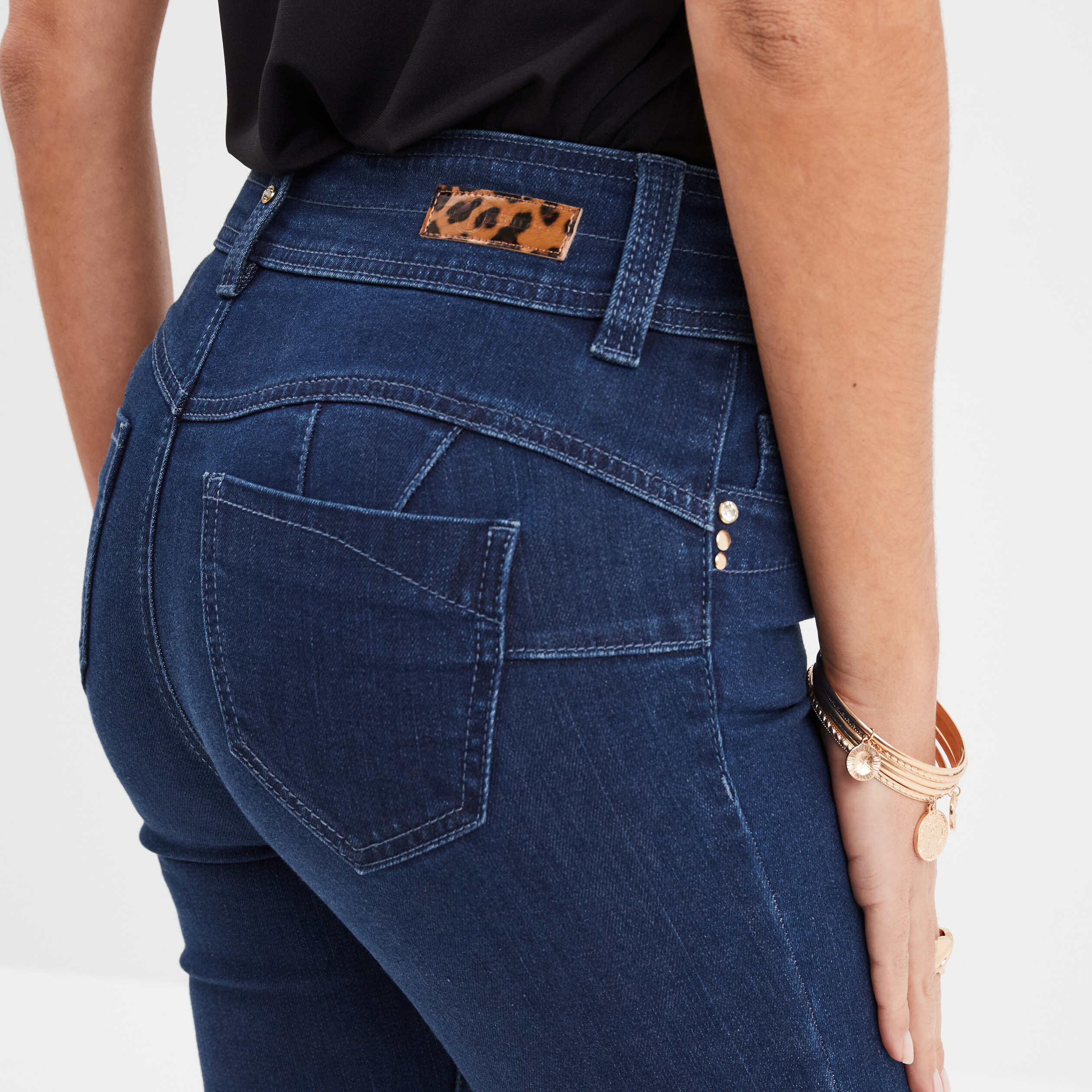 Pantacourt en jean slim Mosquitos denim double stone femme