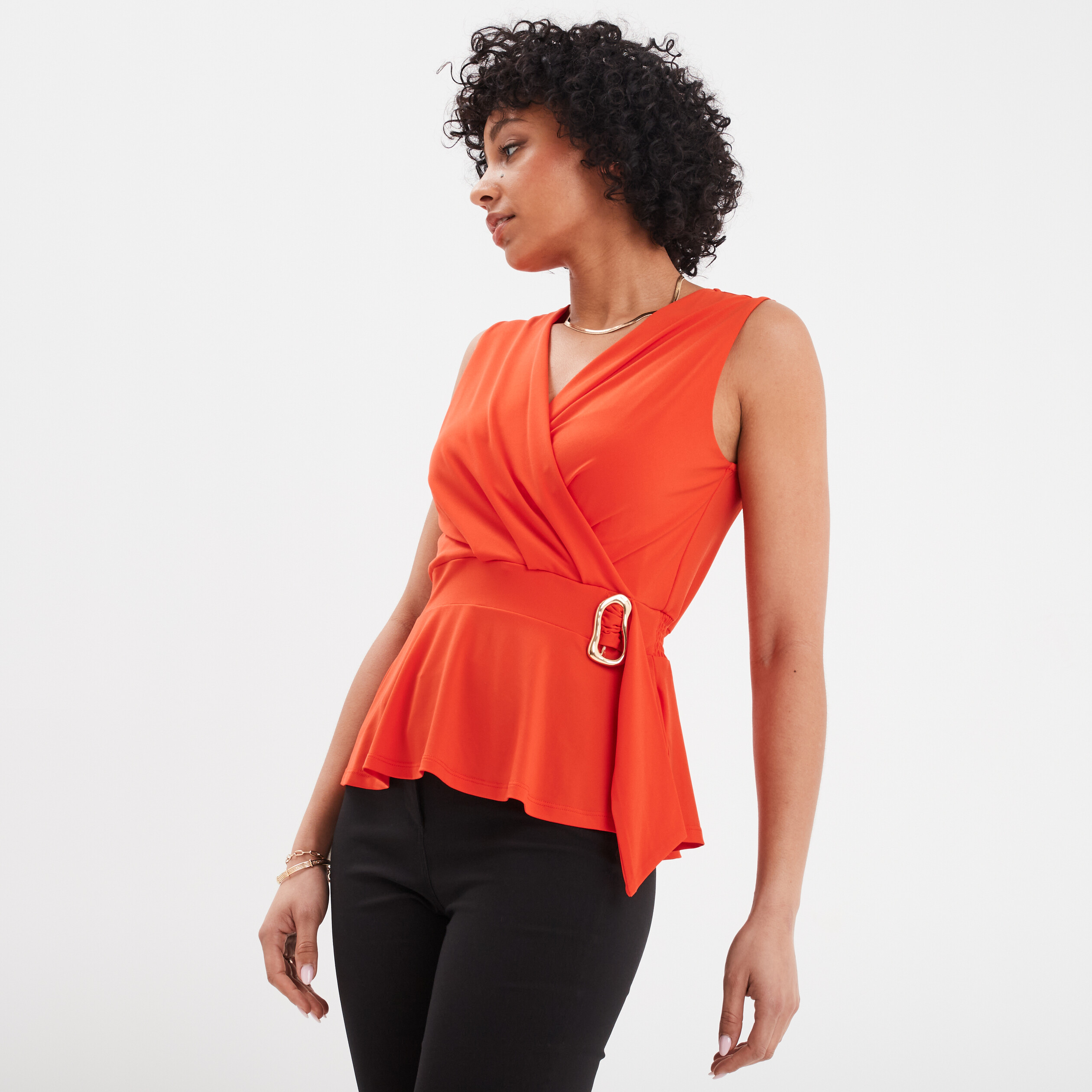 debardeur cache coeur boucle mosquitos orange femme Débardeur cache-coeur boucle Mosquitos orange femme