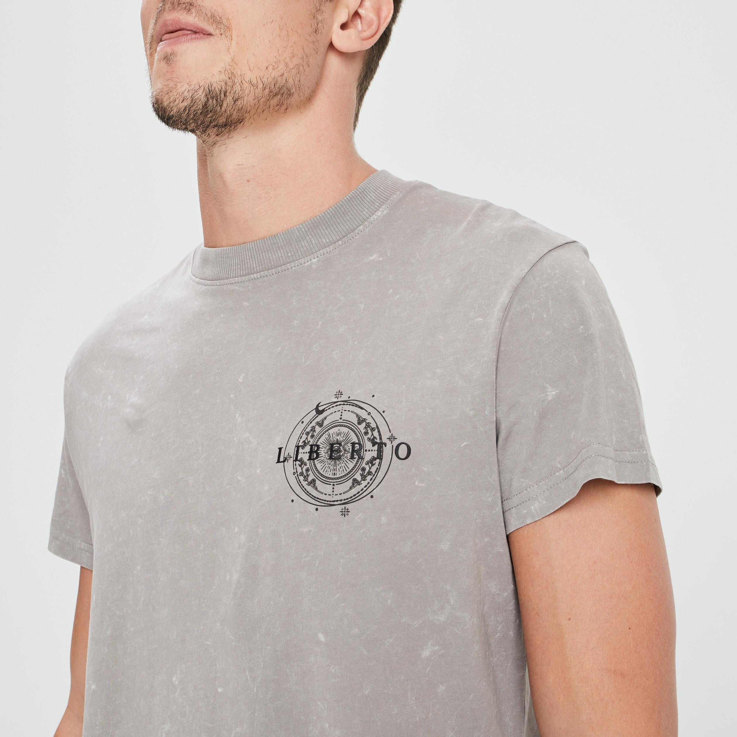 t shirt loose liberto gris clair homme T-shirt loose Liberto gris clair homme