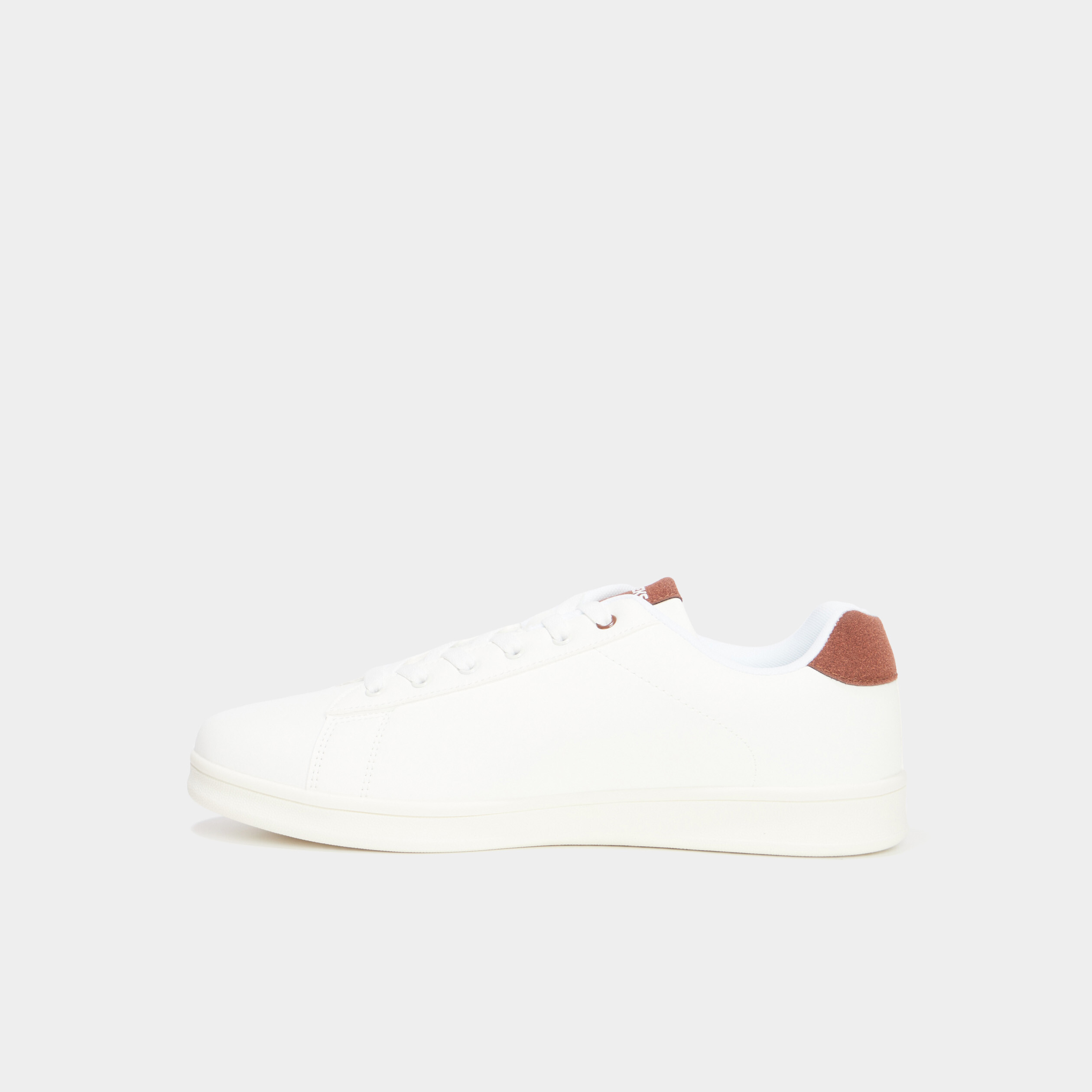 Tennis basses &agrave; lacets marron clair homme