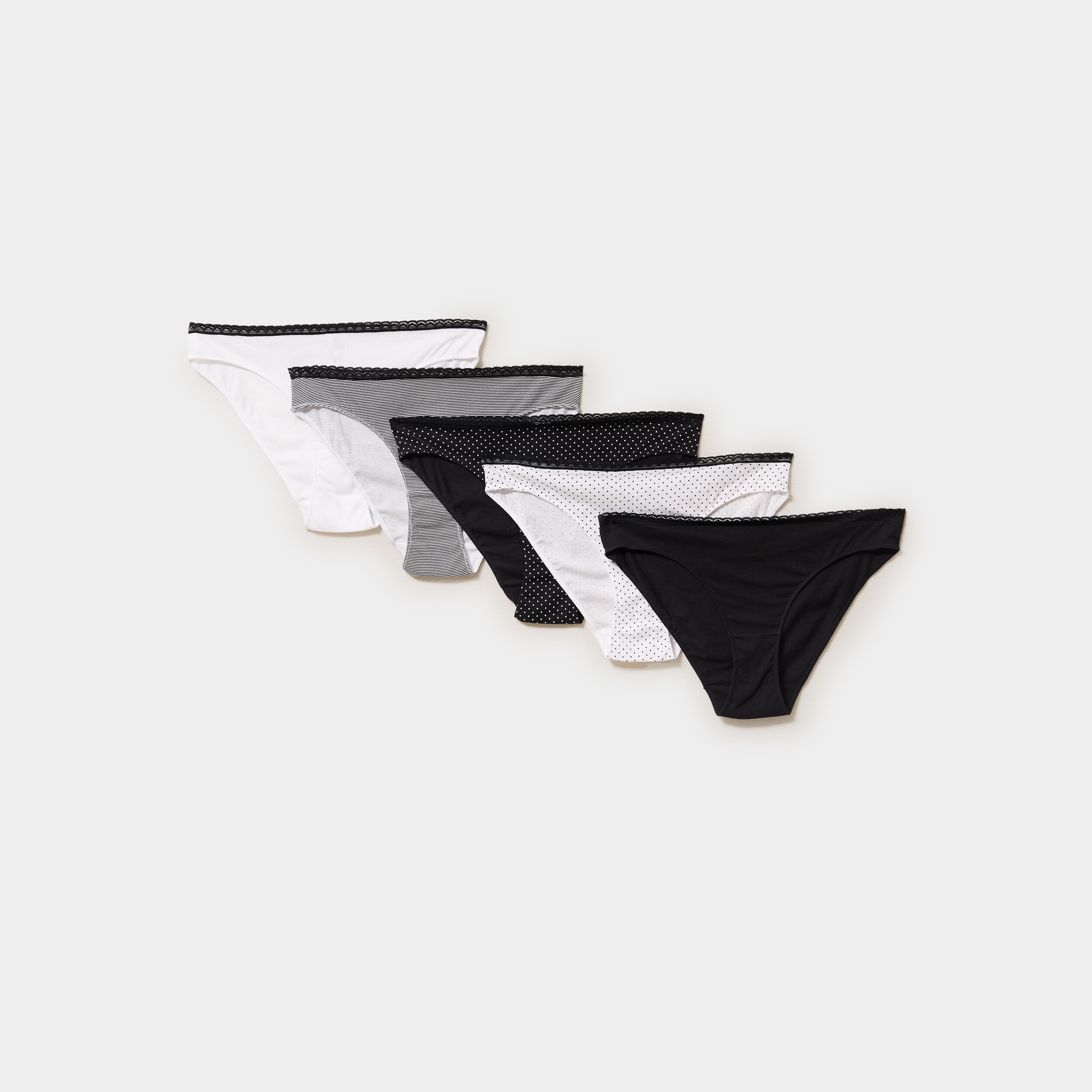 lot 5 culottes coton noir femme Lot 5 culottes coton noir femme