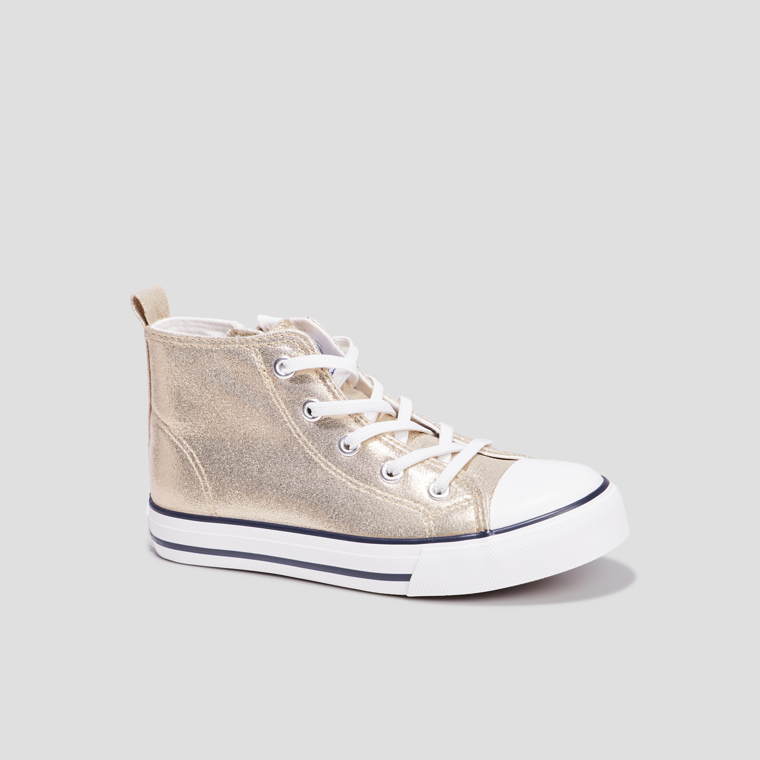 Tennis montantes en toile Creeks jaune or fille