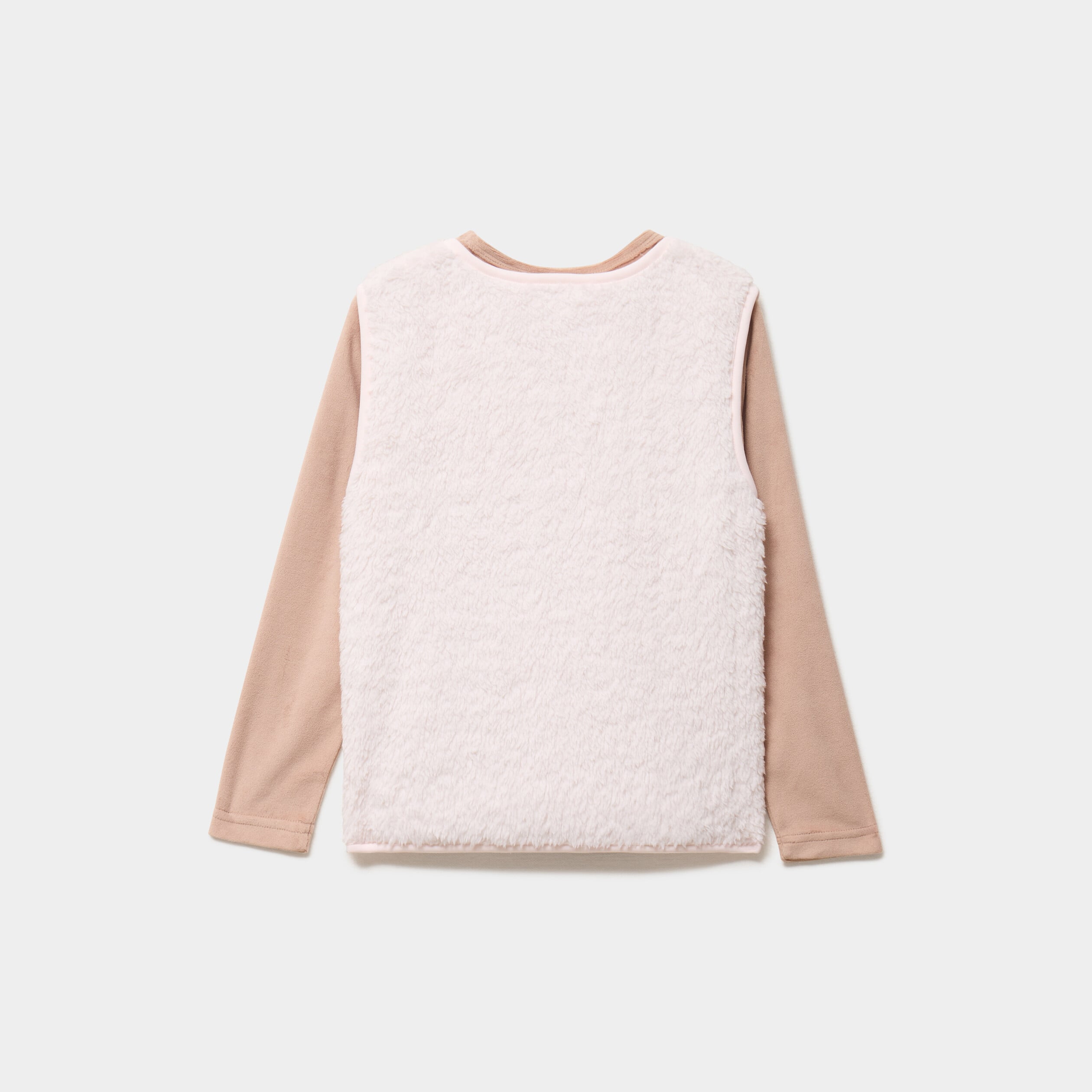 Ensemble pyjama 3 pi&egrave;ces ecru fille
