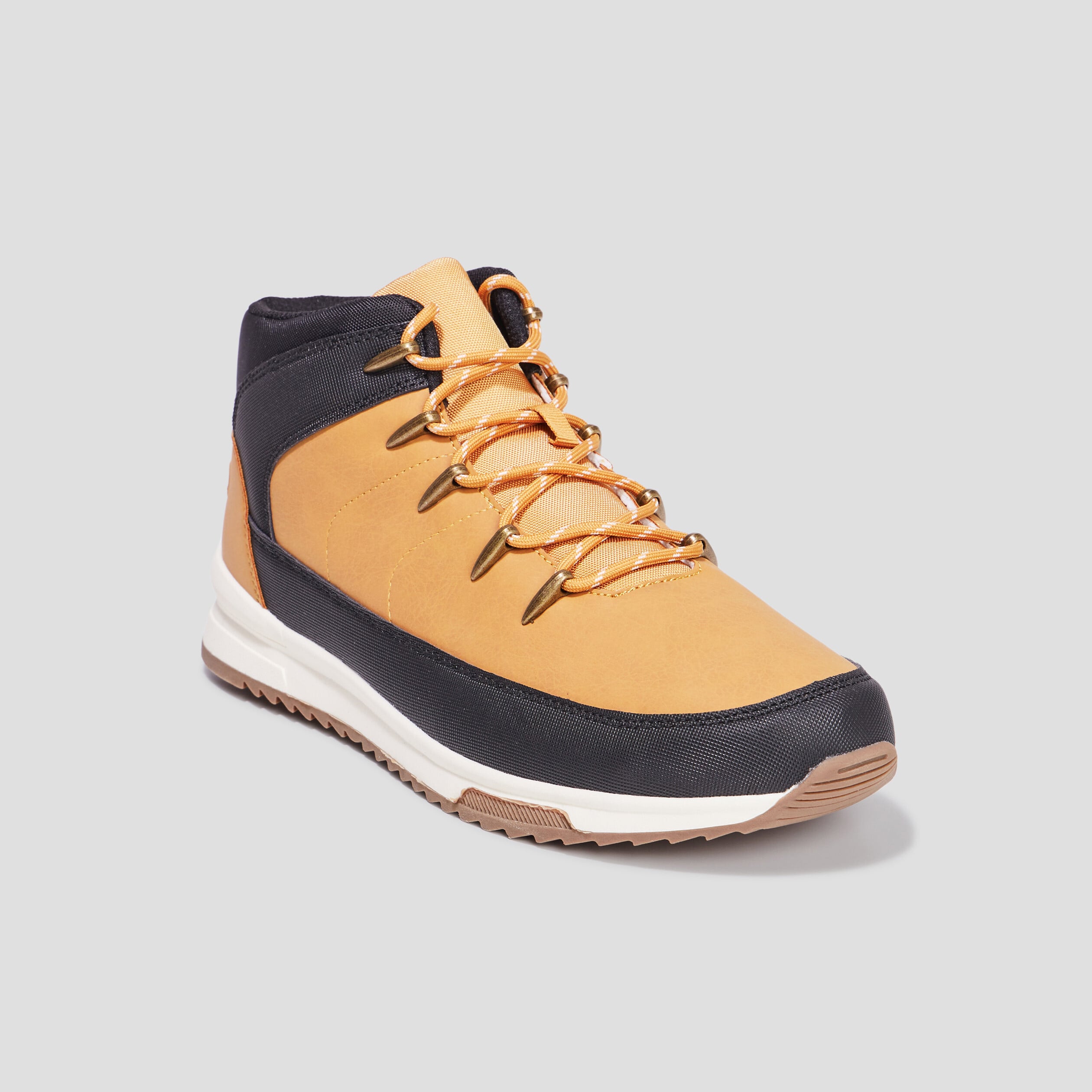Bottines montantes &agrave; lacets jaune homme