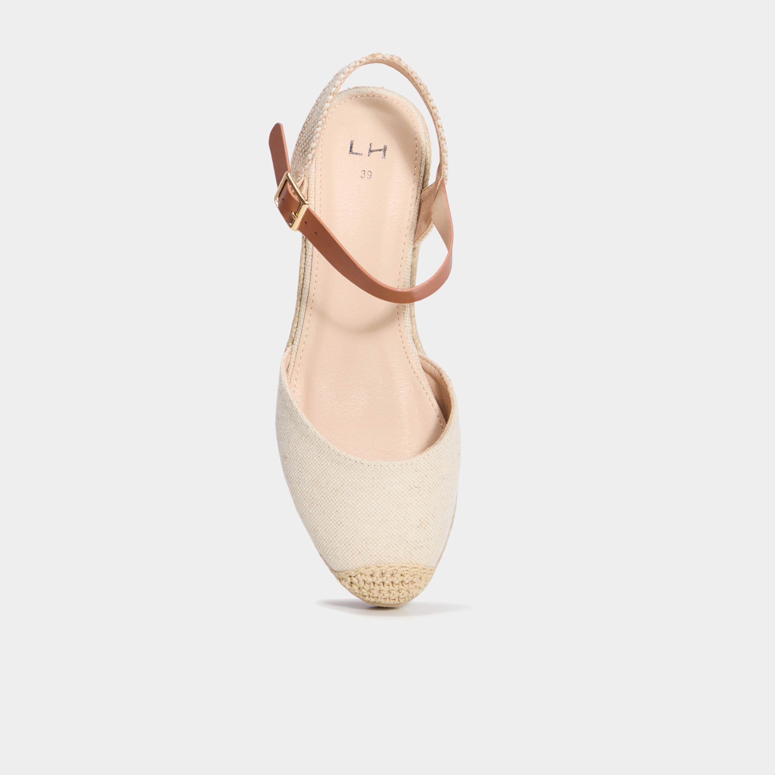 Espadrilles compensées sable femme La Halle