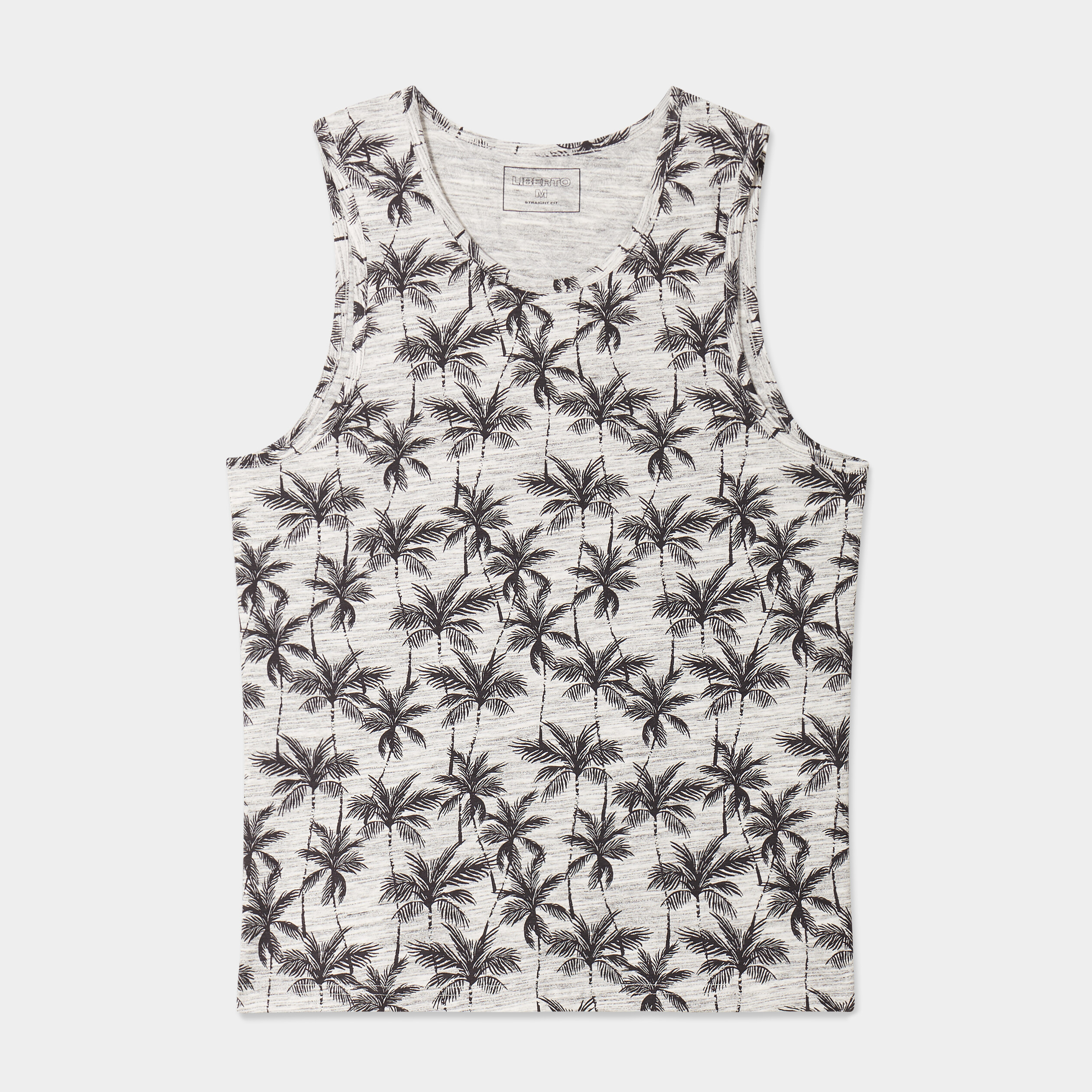 debardeur col rond coton liberto gris clair homme Débardeur col rond coton Liberto gris clair homme