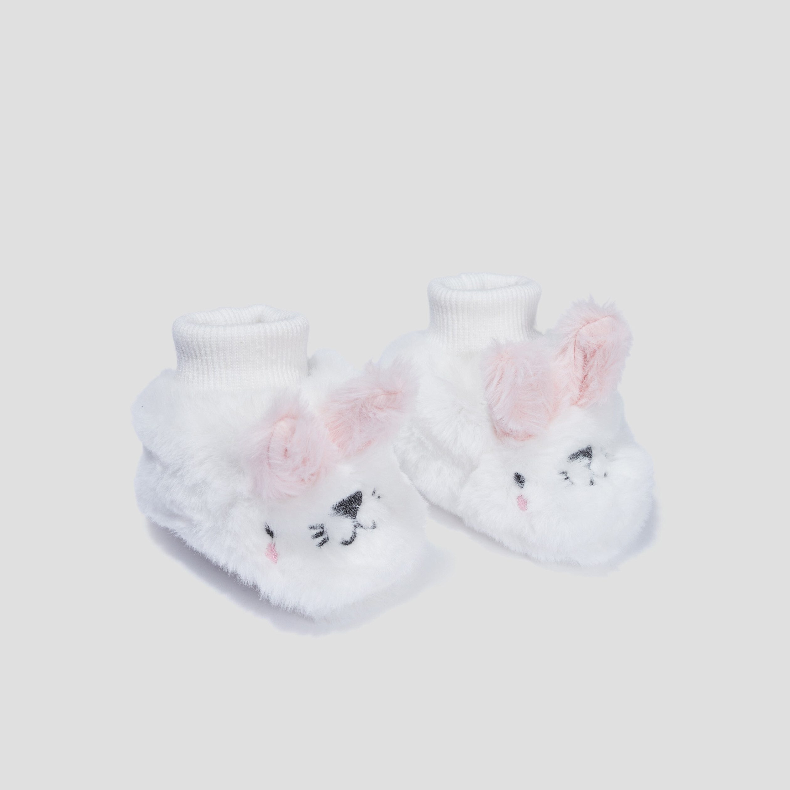 Chaussettes d'intérieur ivoire mixte