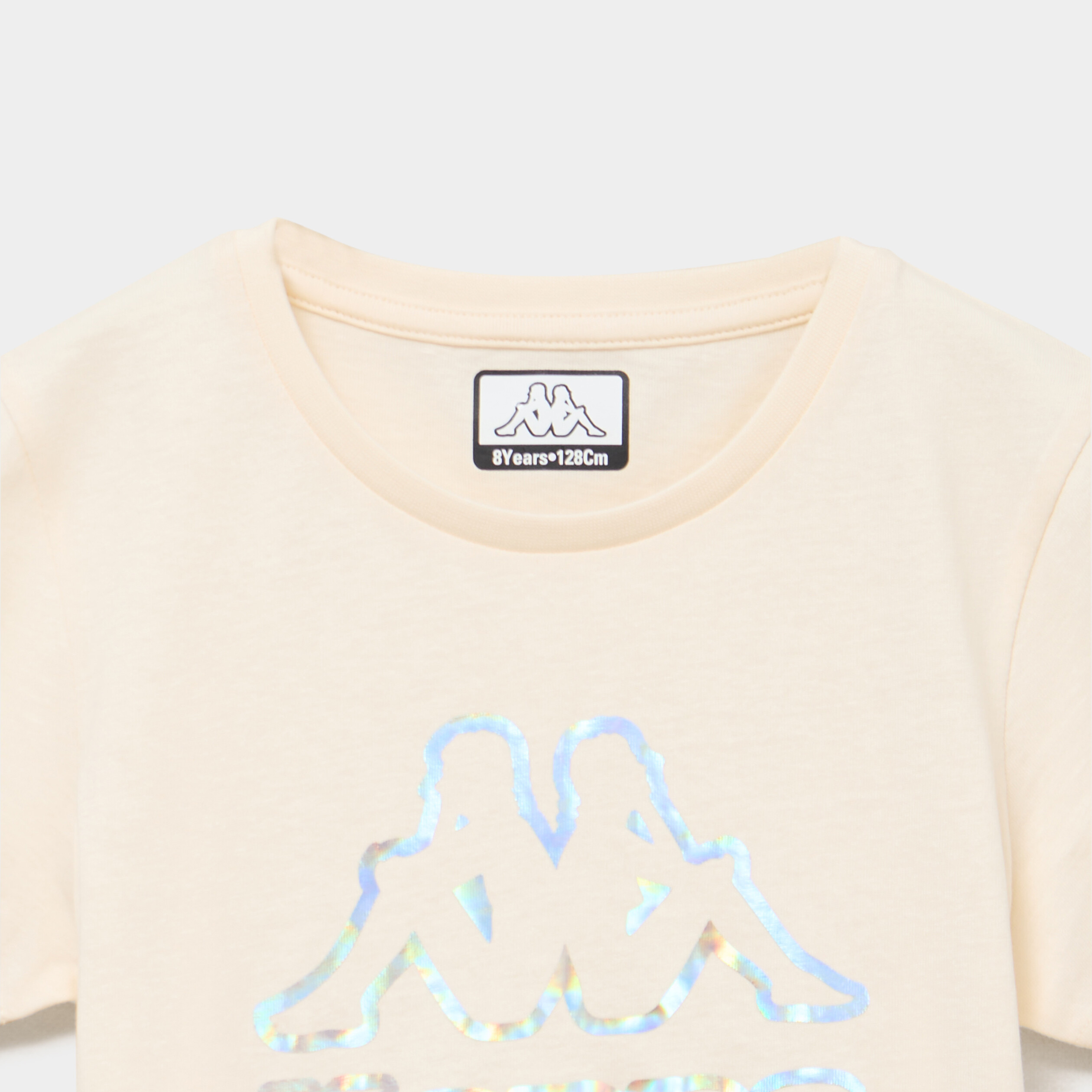 T-shirt &agrave; manches courtes coton Kappa creme fille
