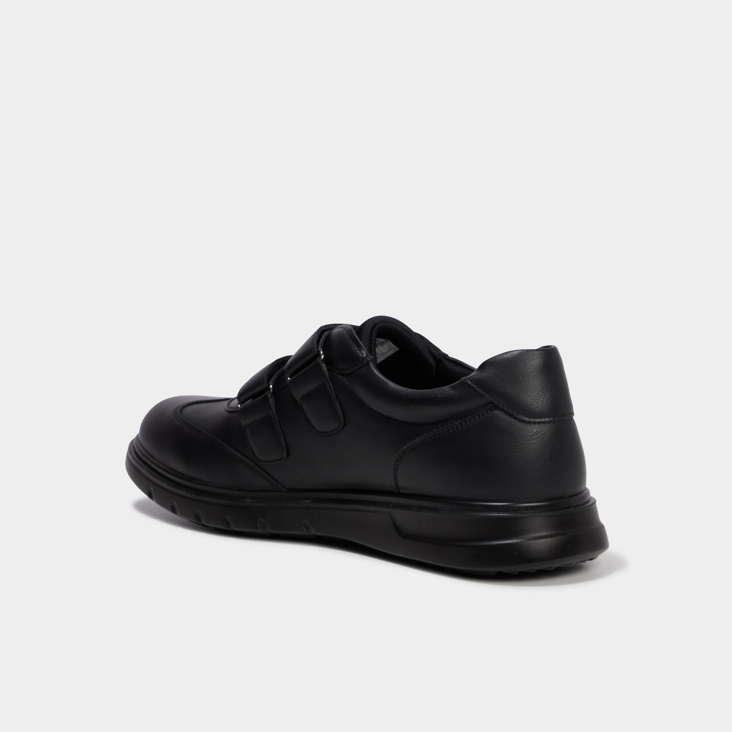 Baskets &agrave; scratchs confort noir homme