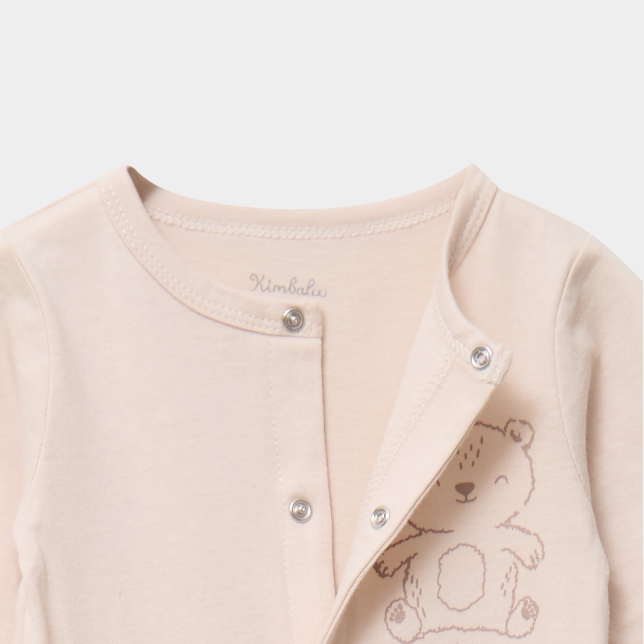Dors-bien coton manches longues taupe b&eacute;b&eacute;
