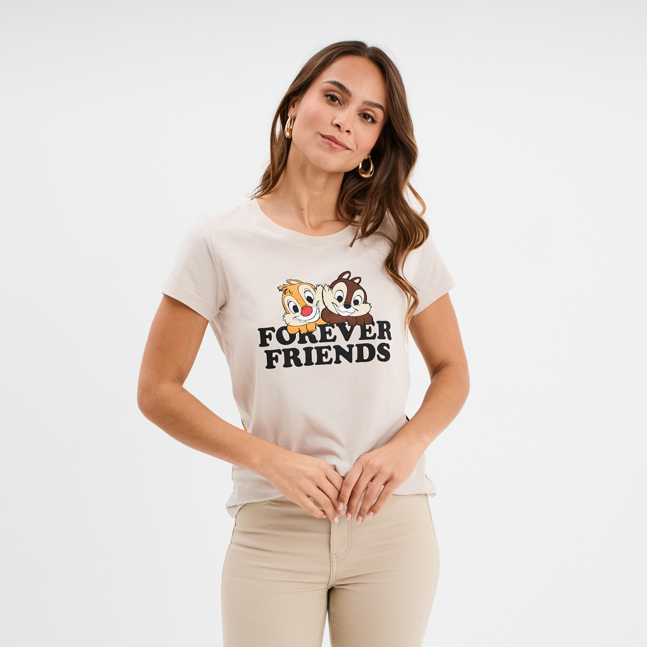 Springfield Camiseta de Manga Corta Gráfica Culpables Women's T-Shirt, Brown, M Springfield Camiseta de Manga Corta Gráfica Culpables Women's T-Shirt, Brown, M