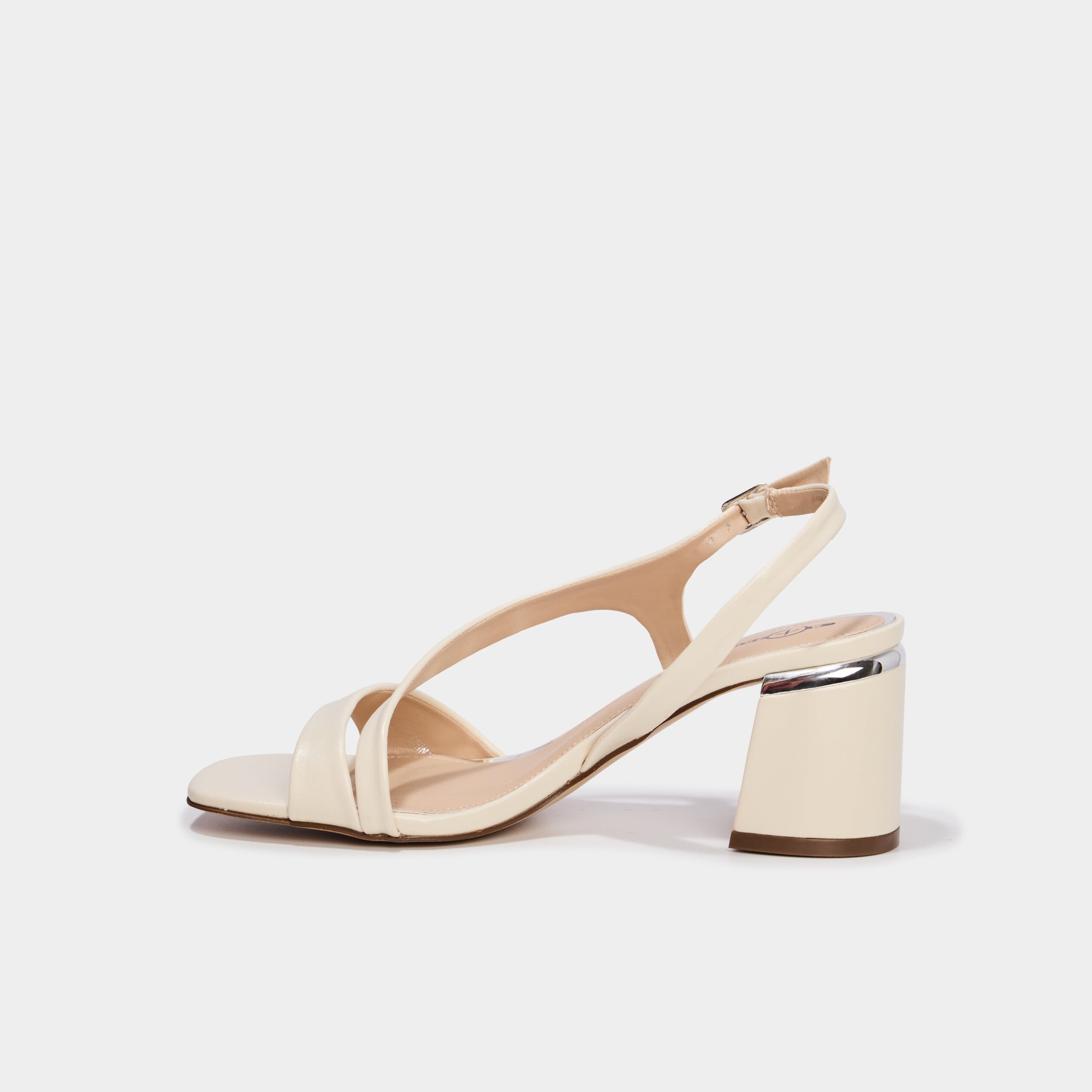 Sandales c&eacute;r&eacute;monie &agrave; talons blanc femme