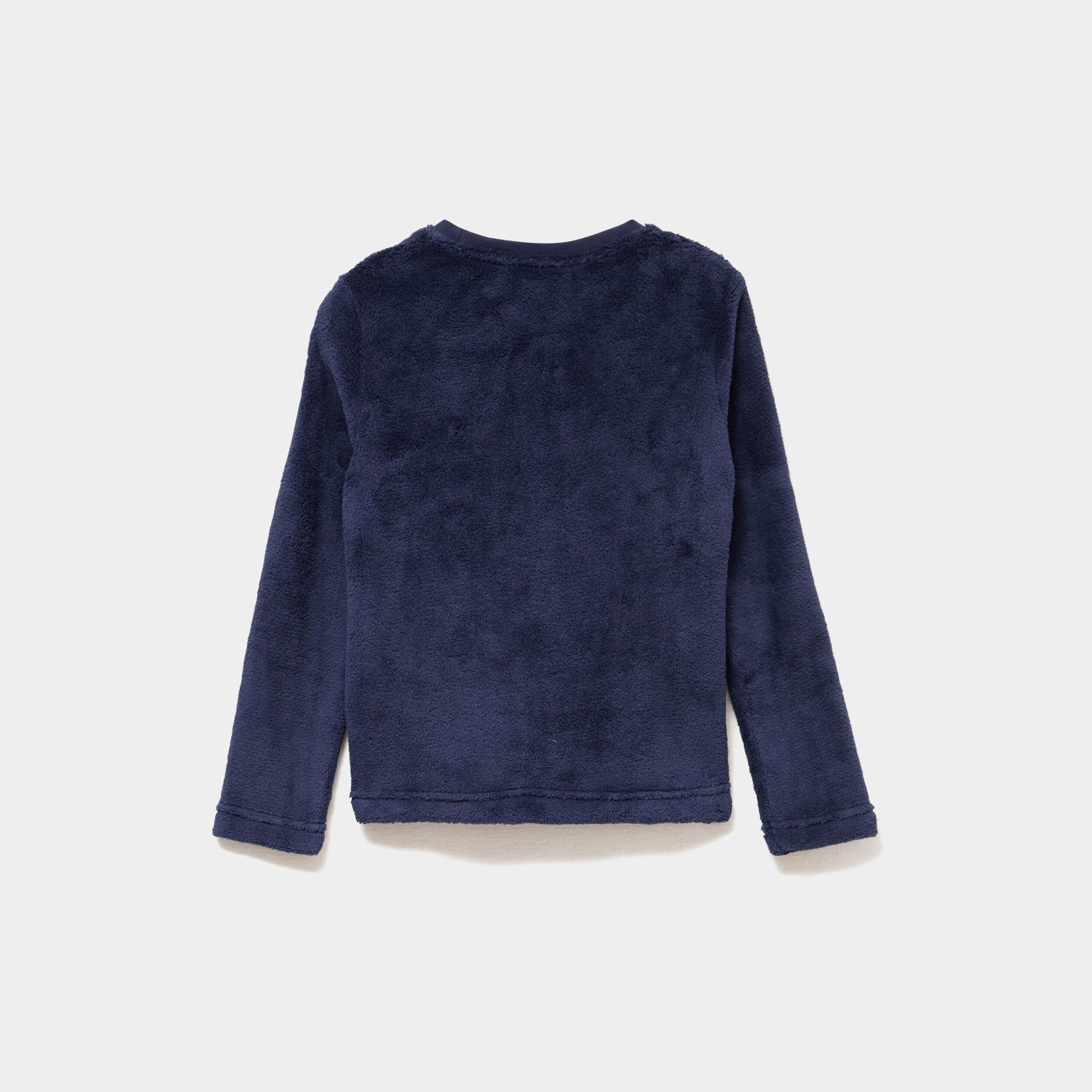 Ensemble pyjama No&euml;l en velours bleu marine gar&ccedil;on