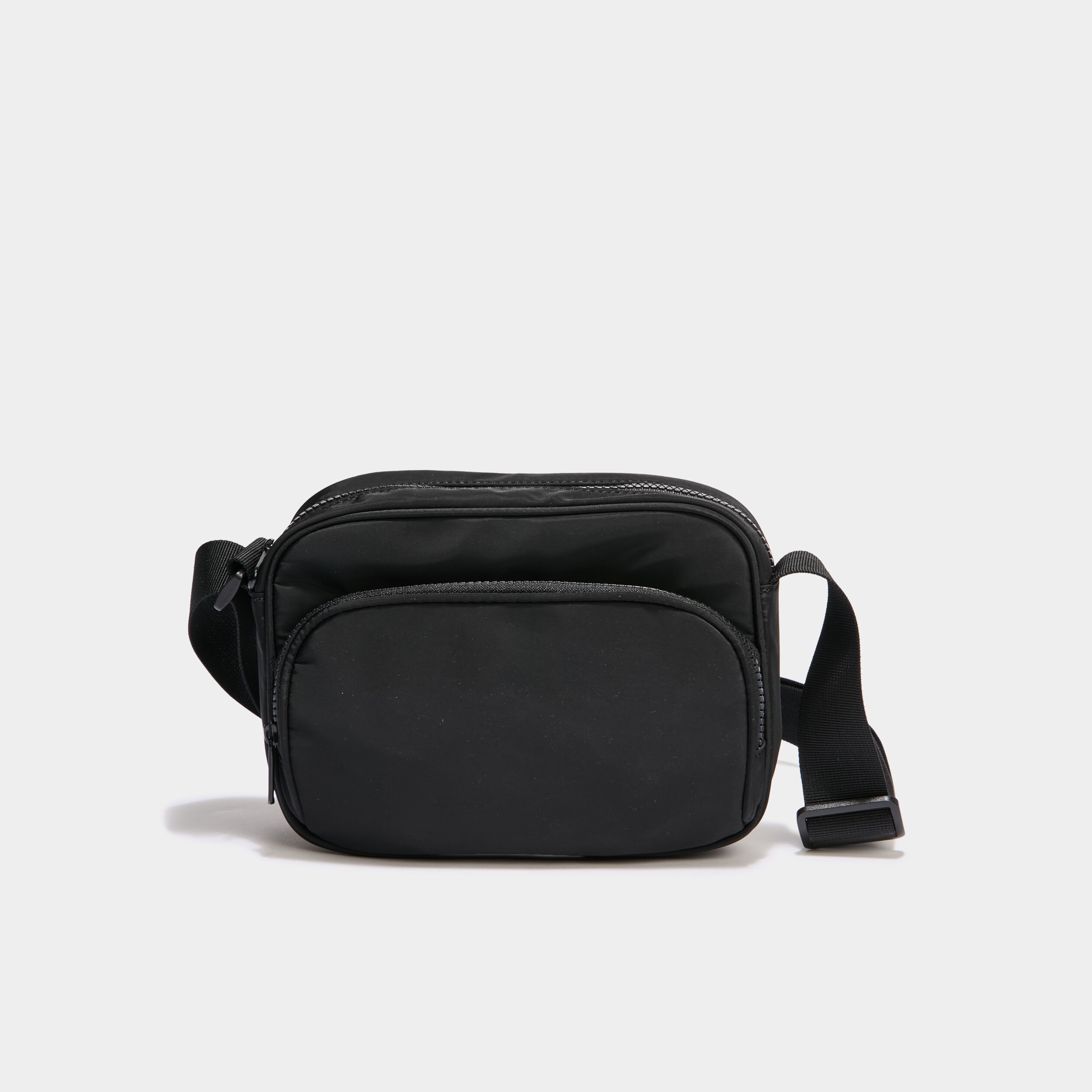 Sac arrondi en bandoulière noir femme