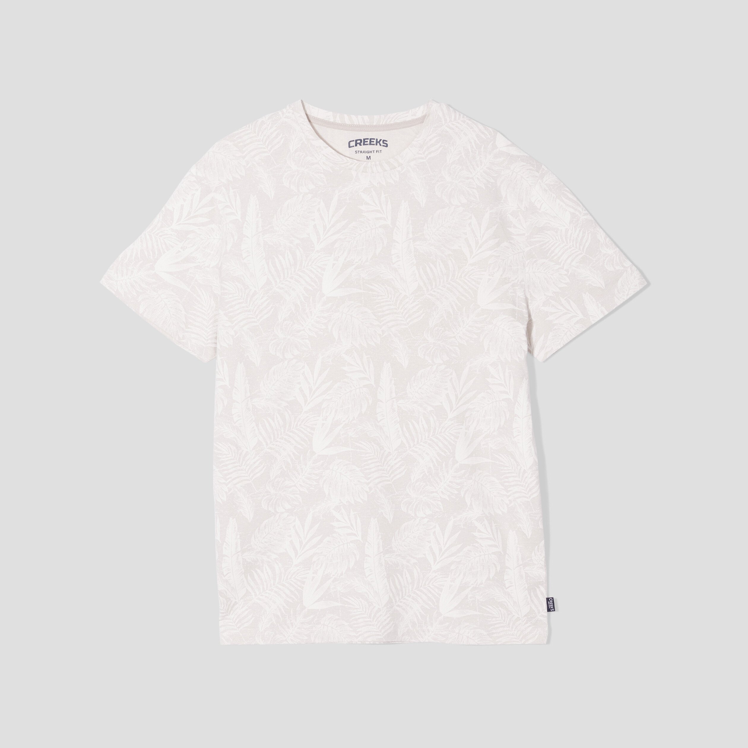 t shirt manches courtes col rond beige homme T-shirt manches courtes col rond beige homme