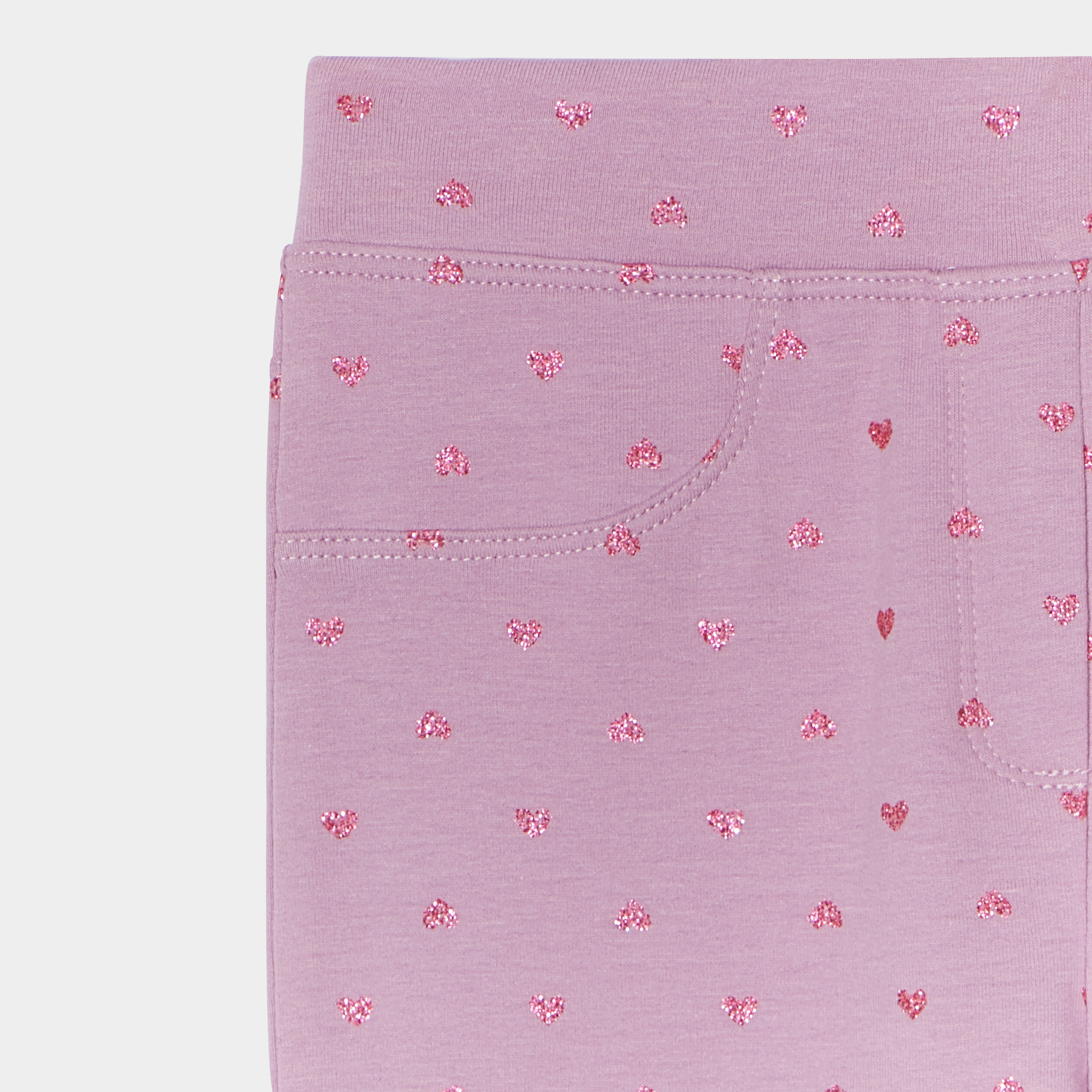 pantalon flare taille elastiquee parme fille Pantalon flare taille élastiquée parme fille