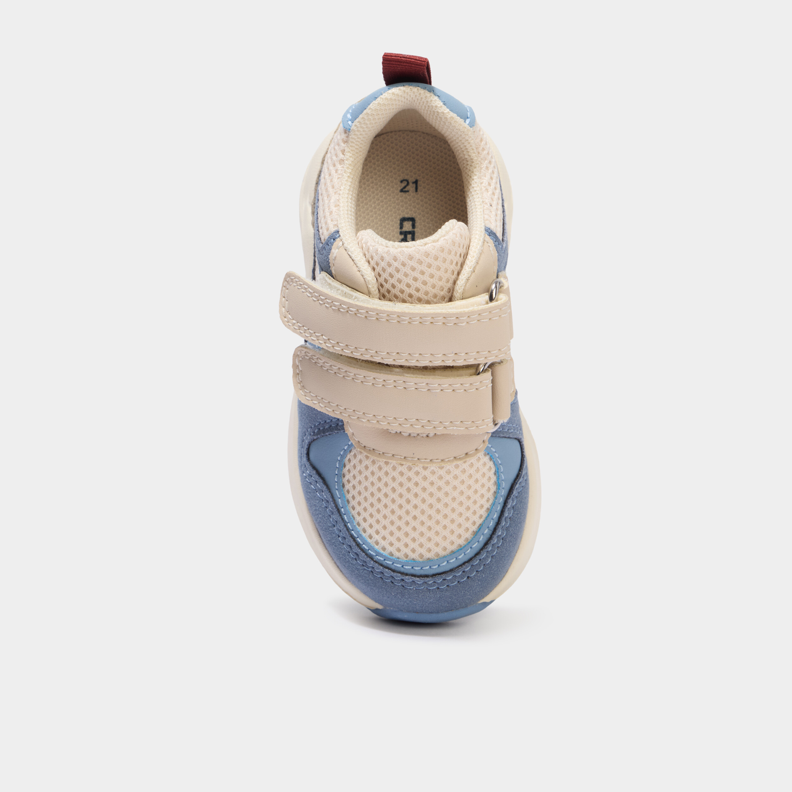 Baskets running &agrave; scratchs bleu b&eacute;b&eacute; gar&ccedil;on