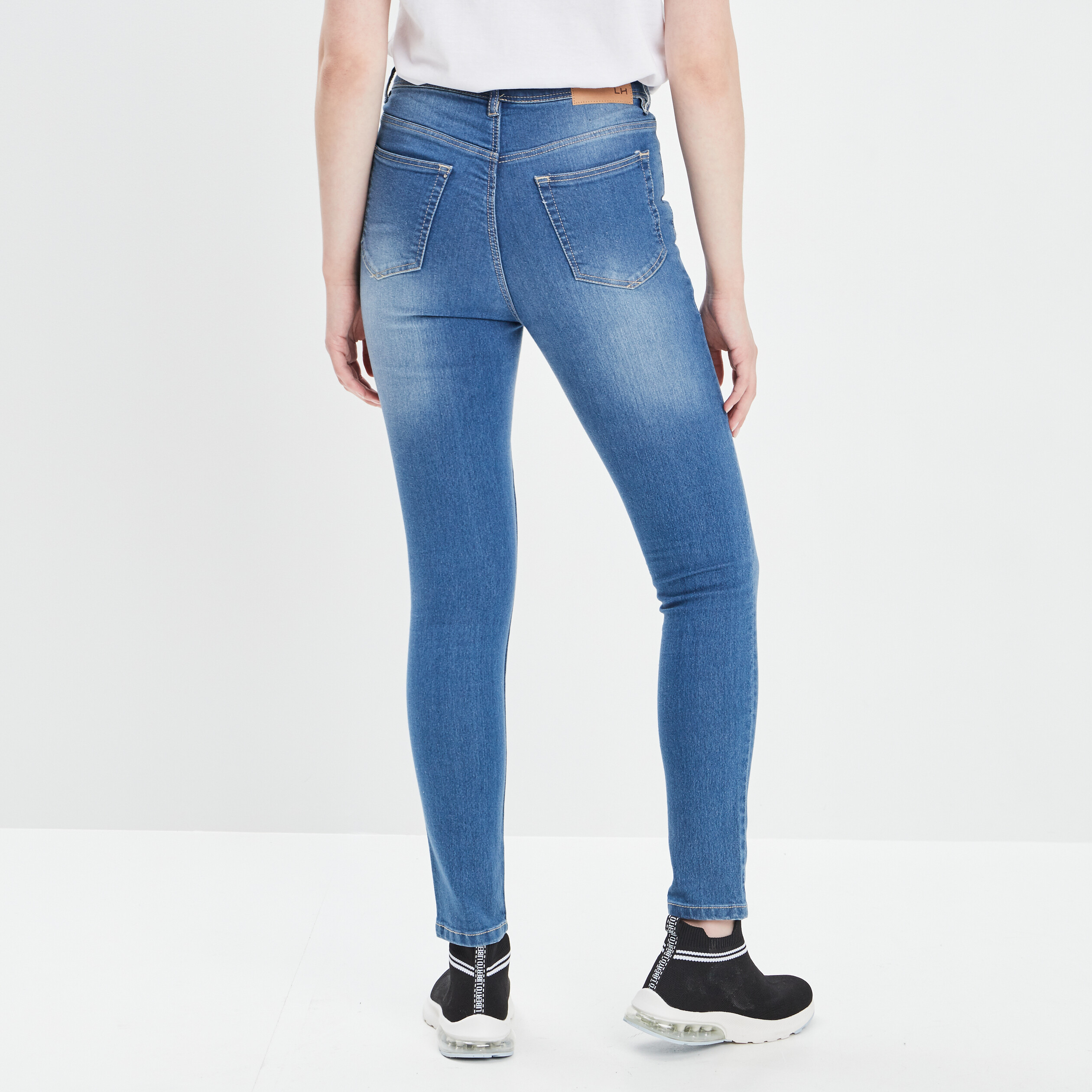 Jeans skinny 7/8&egrave;me denim double stone femme