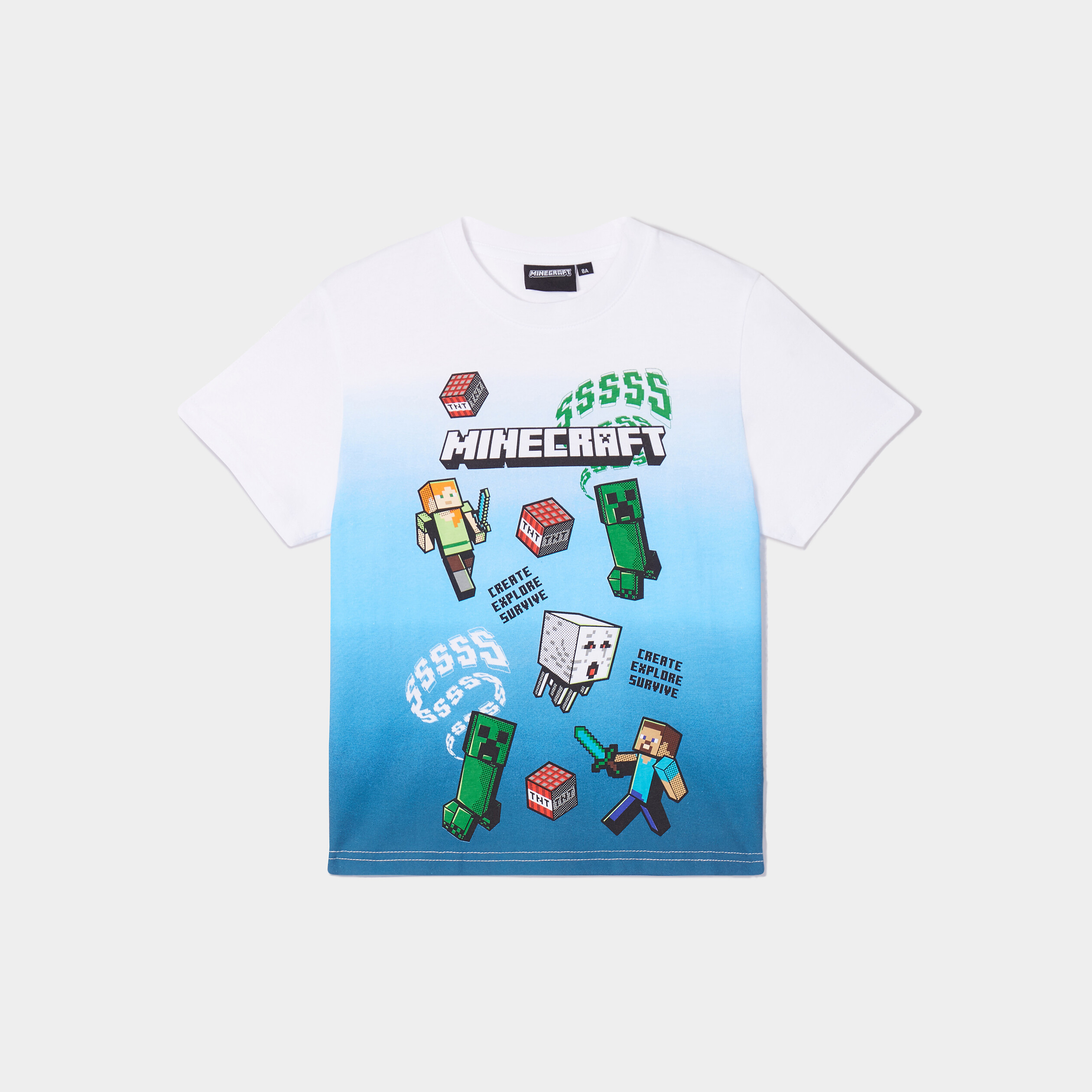 t shirt manches courtes minecraft multicolore garcon T-shirt manches courtes Minecraft multicolore garçon