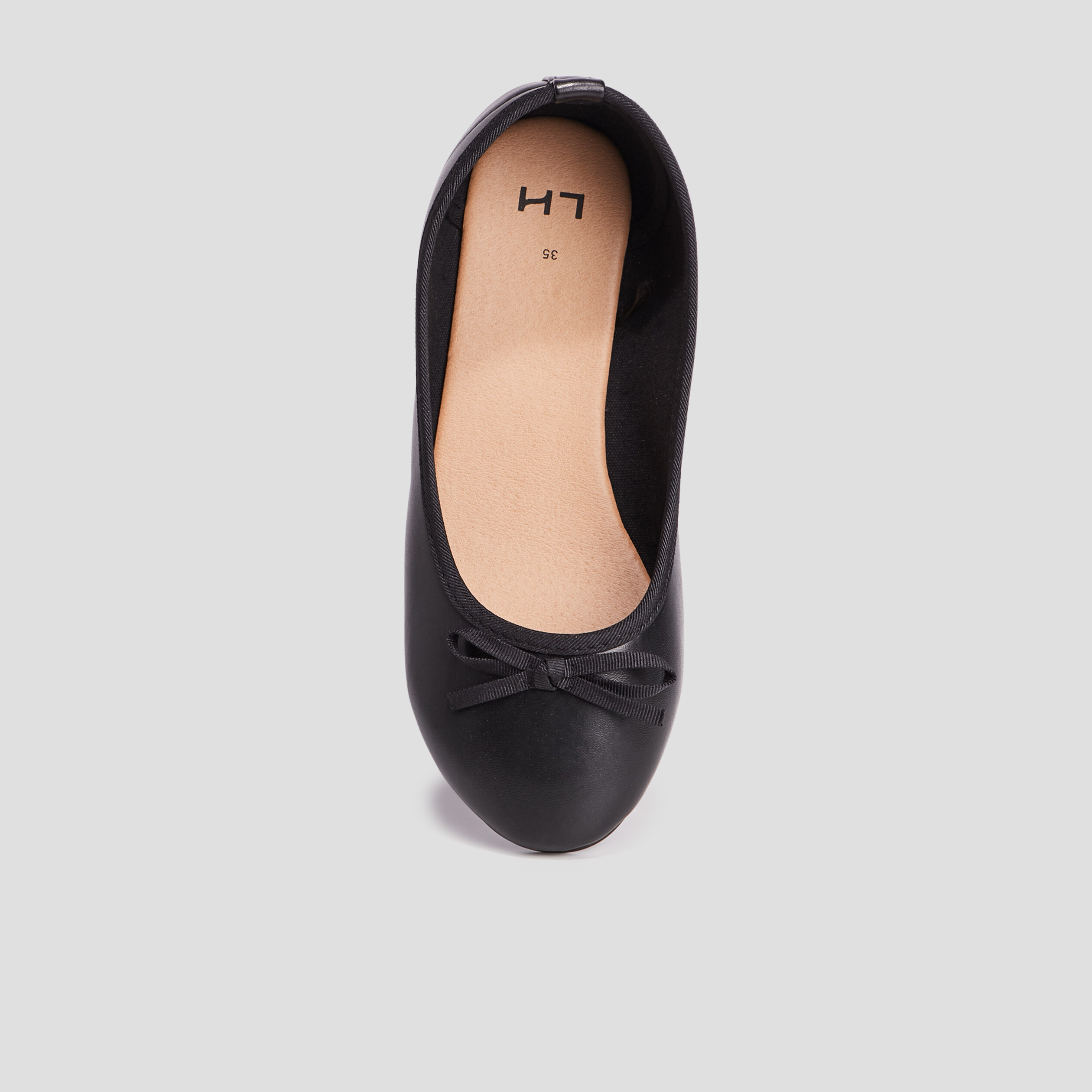 Ballerines avec noeuds noir fille