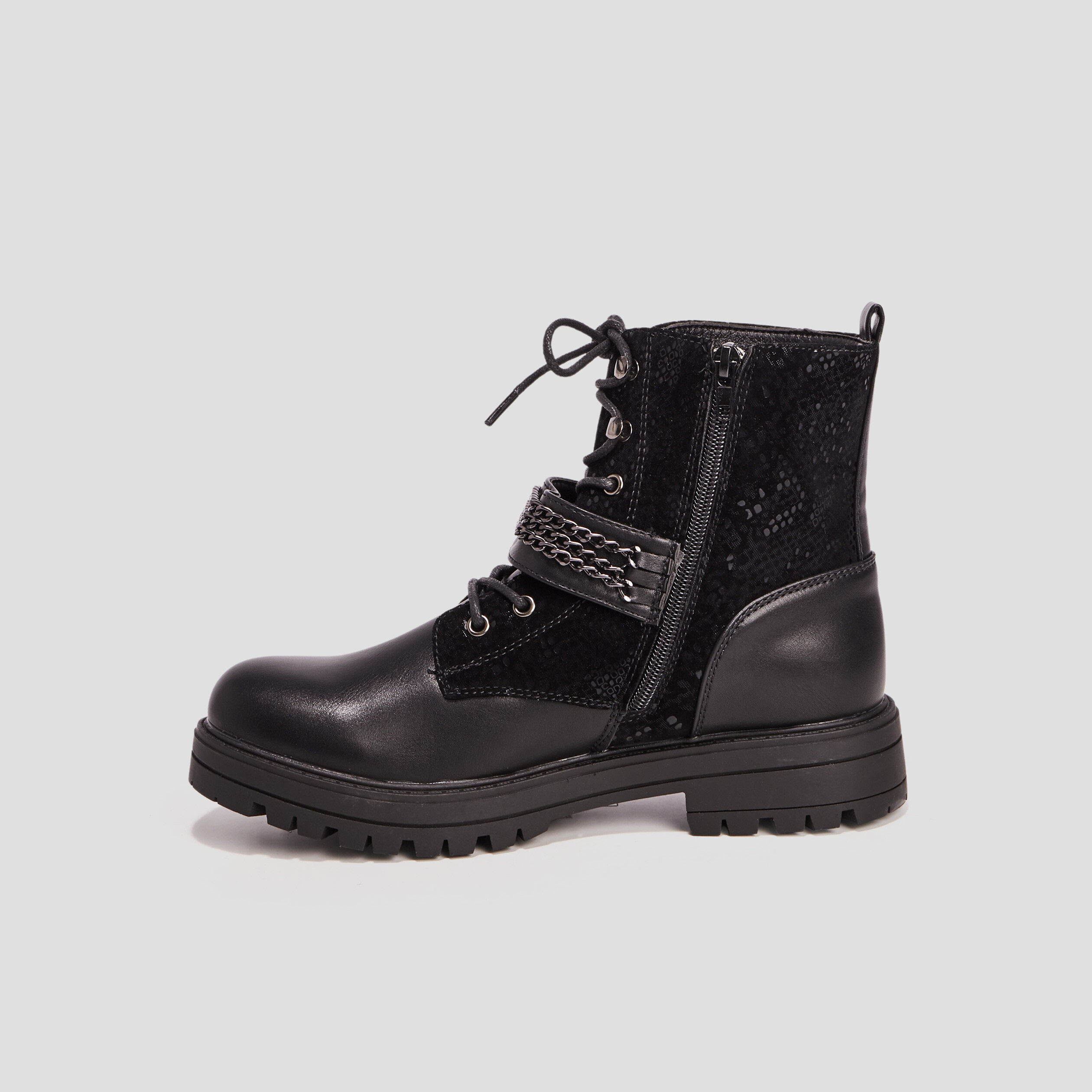 Bottines avec brides noir fille