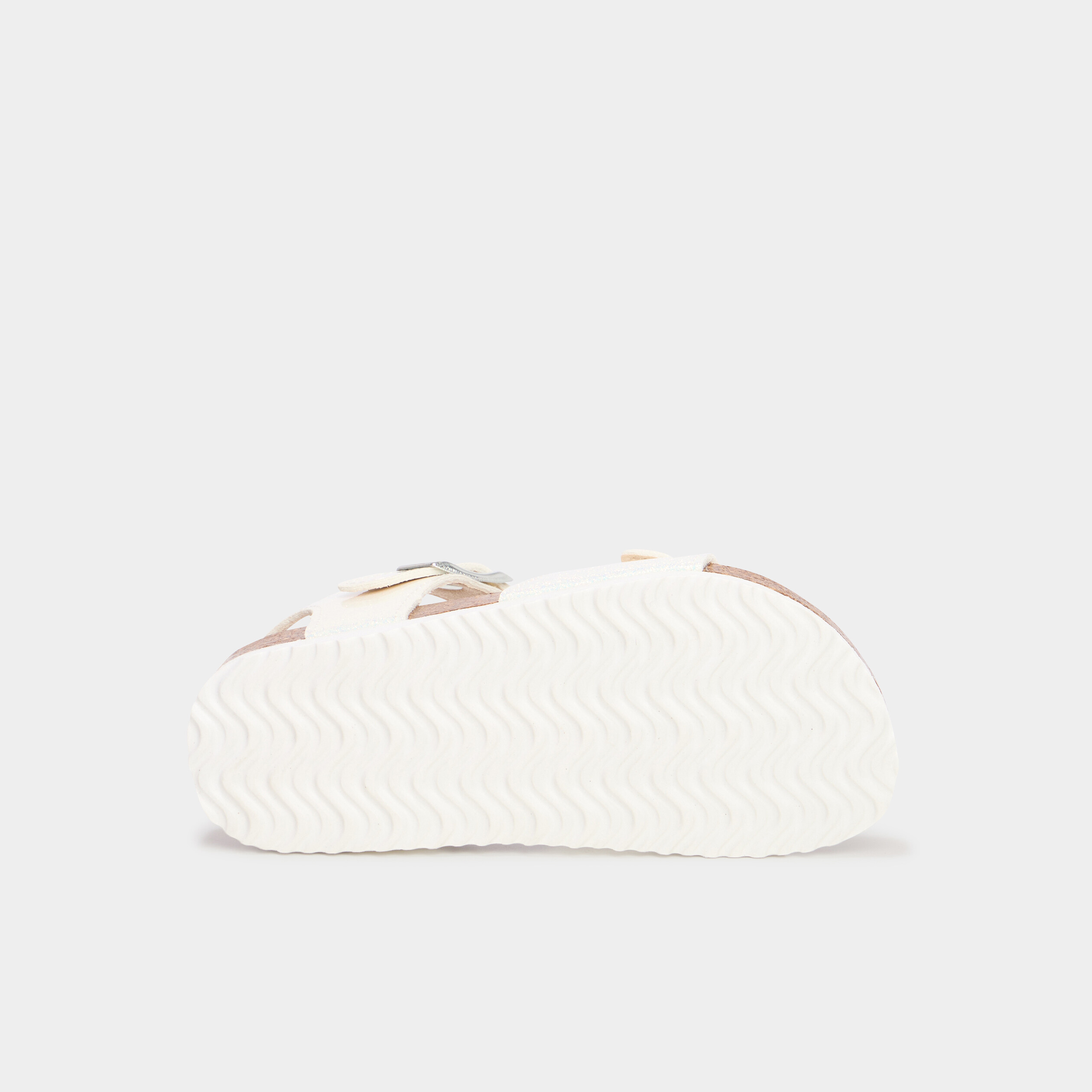 sandales plates avec boucles blanc fille Sandales plates avec boucles blanc fille