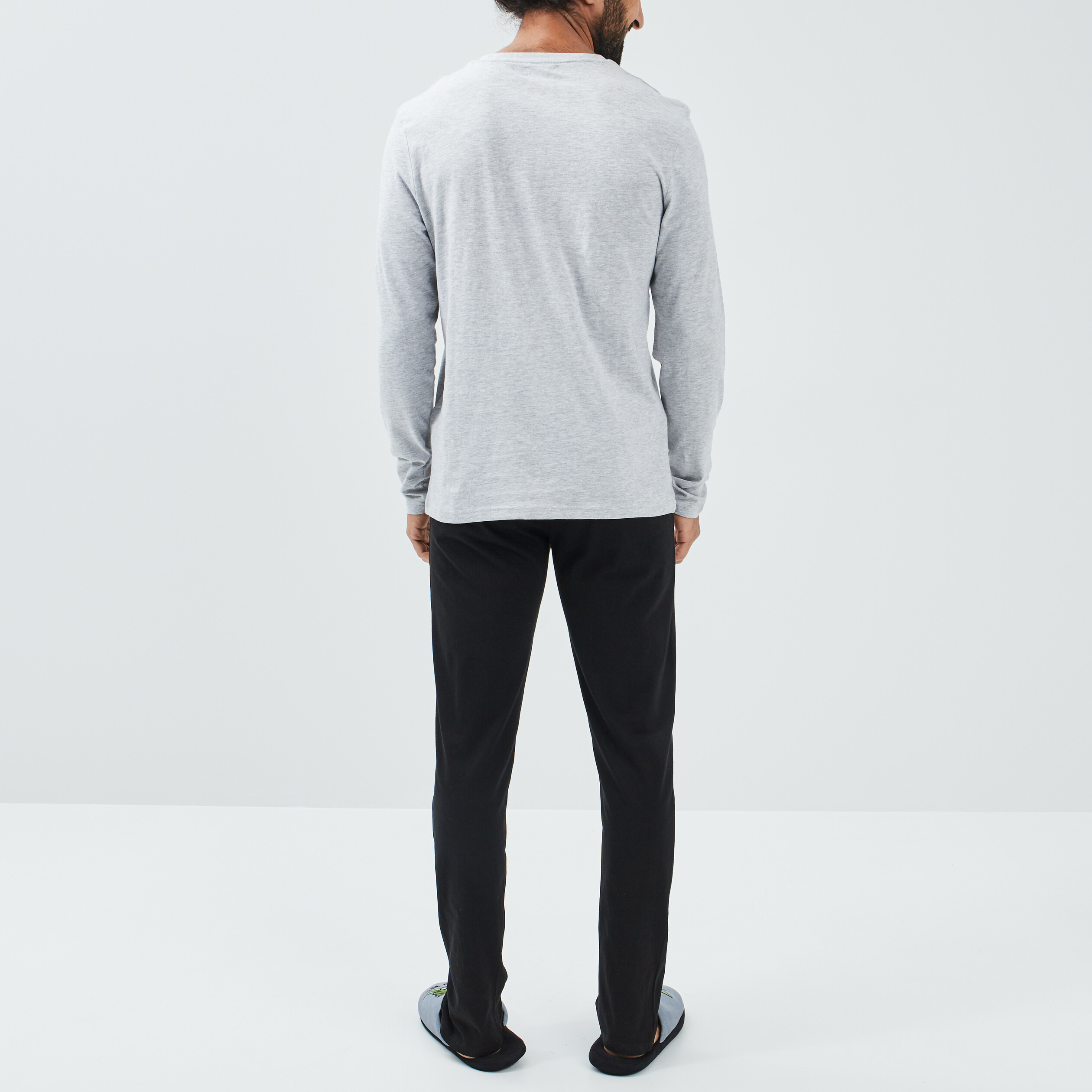 ensemble pyjama 2 pieces gris clair homme Ensemble pyjama 2 pièces gris clair homme