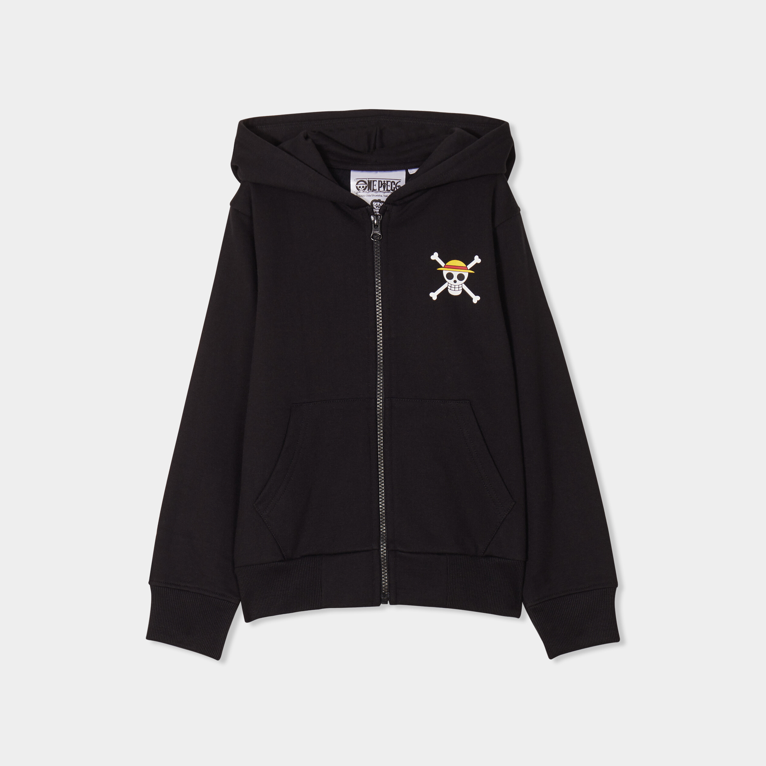 sweat zippe a capuche one piece luffy noir garcon Sweat zippé à capuche One Piece Luffy noir garçon