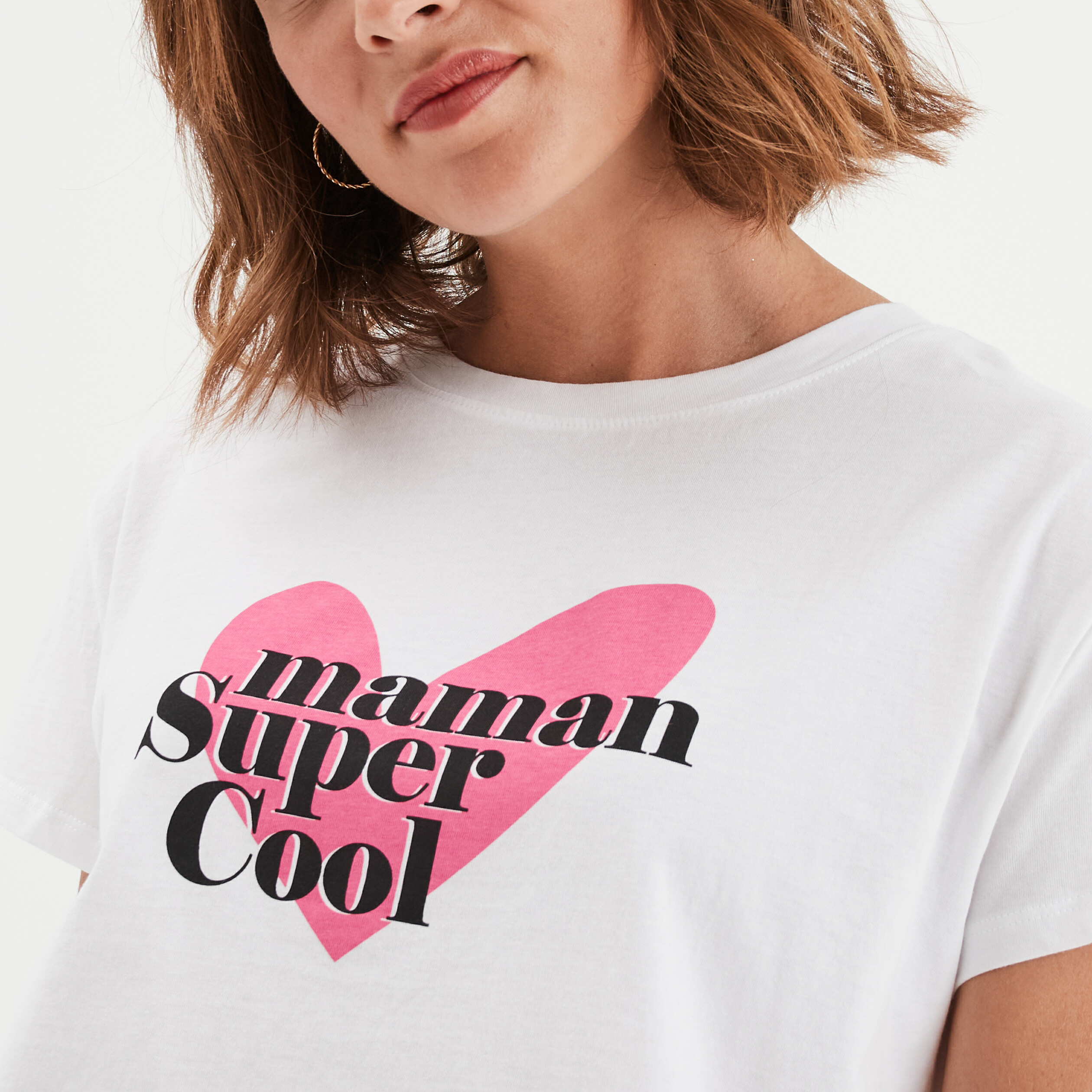 t shirt fete des meres oversize coton ecru femme T-shirt Fête des mères oversize coton ecru femme