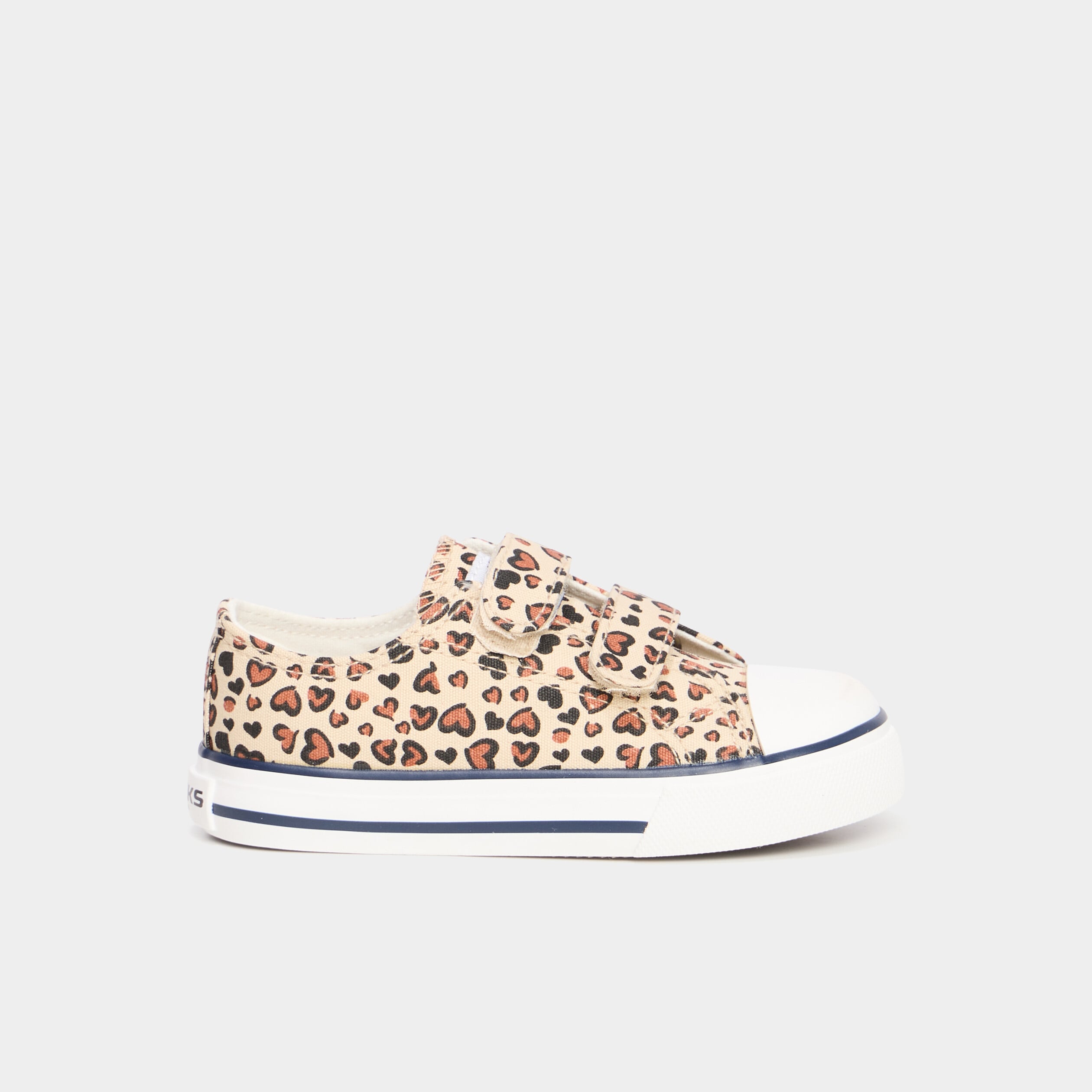 Baskets toile &agrave; scratchs bout renforc&eacute; sable fille