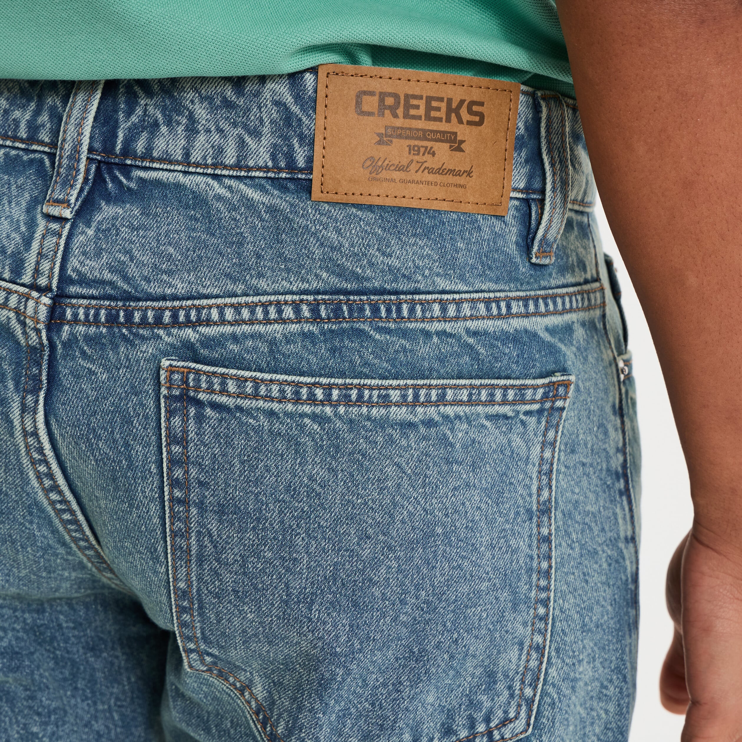 Jean regular 5 poches coton denim double stone homme