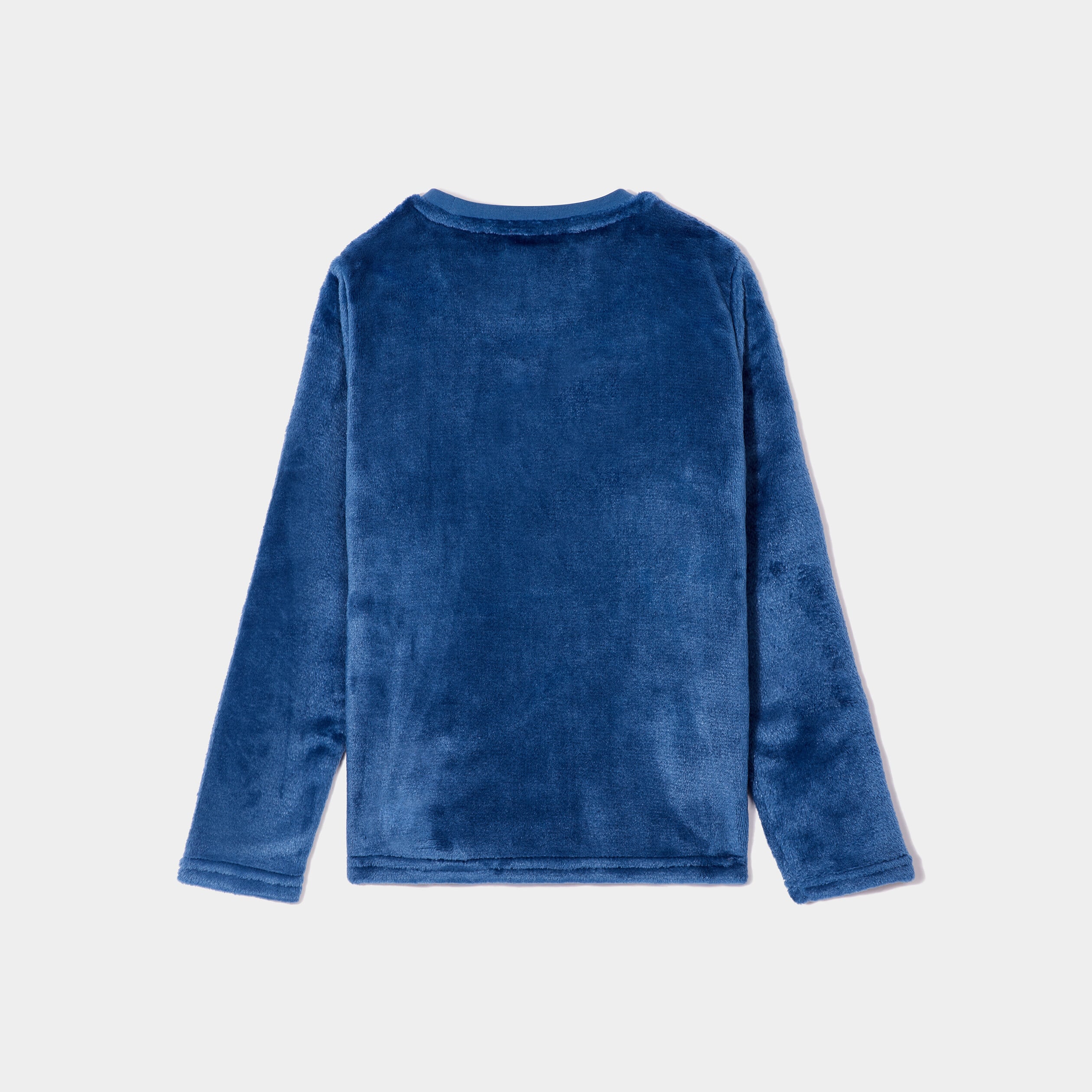Ensemble pyjama pantalon velours No&euml;l bleu marine gar&ccedil;on