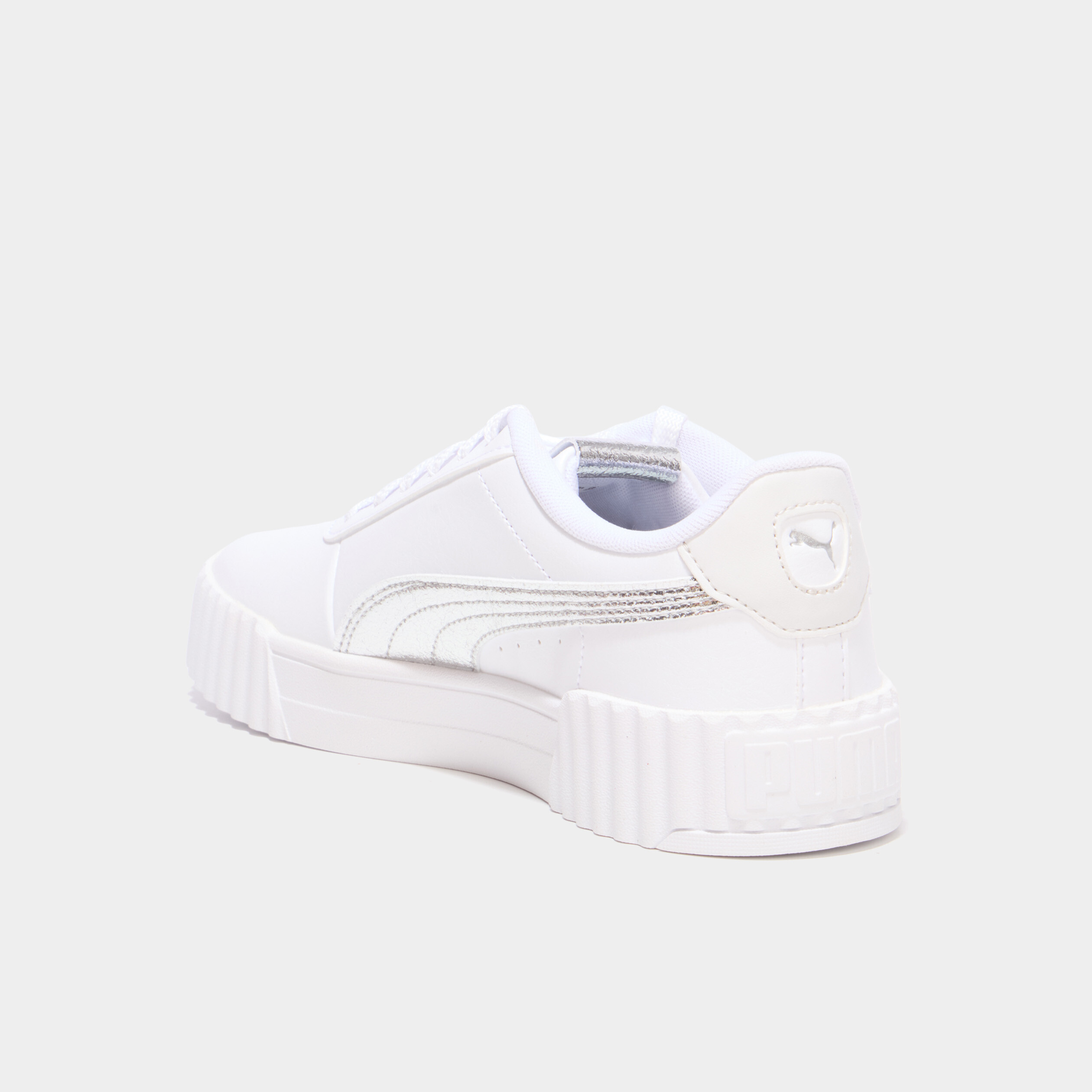 Tennis basses &agrave; lacets Carina 3.0 Puma gris argent femme
