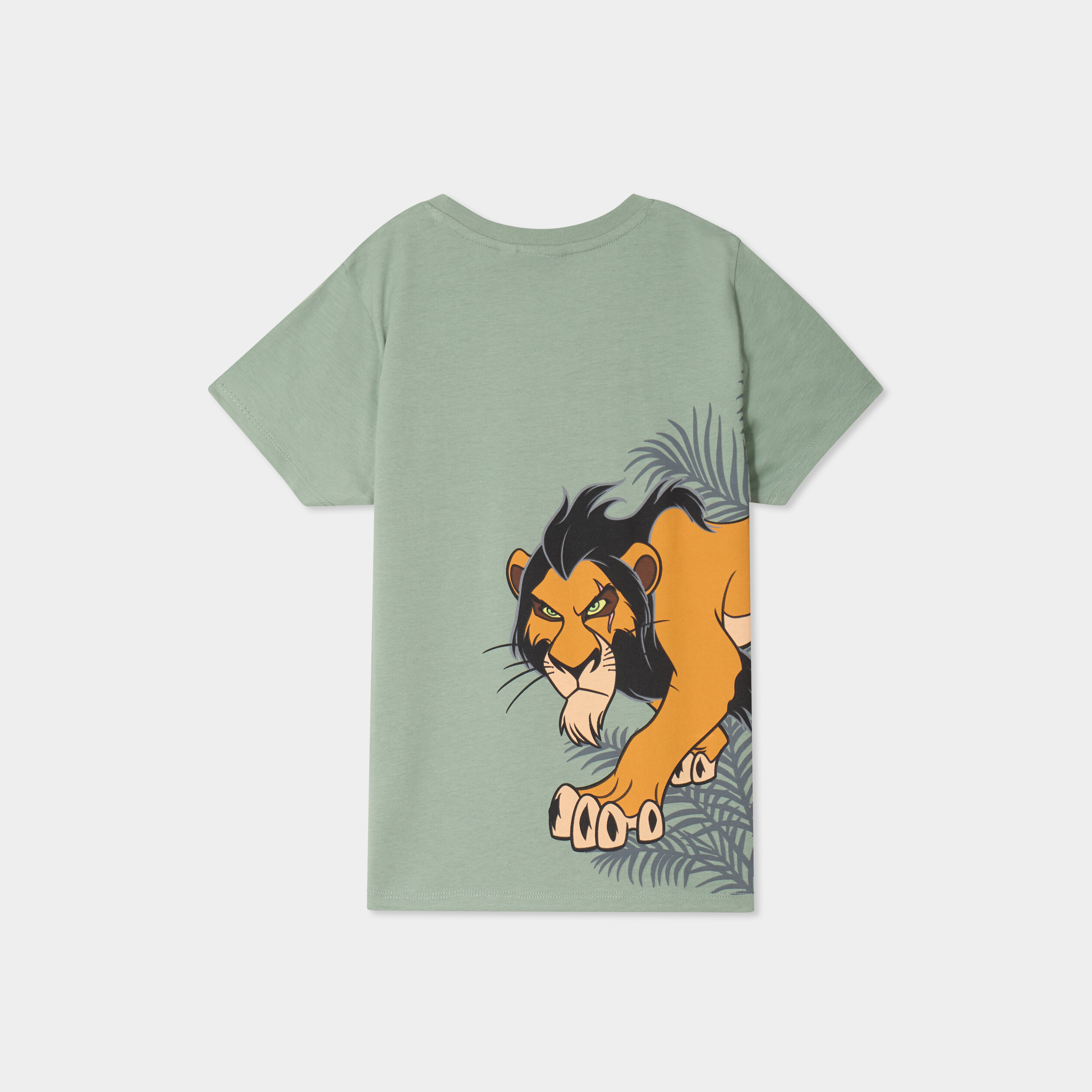 t shirt manches courtes le roi lion vert kaki garcon T-shirt manches courtes Le Roi lion vert kaki garçon