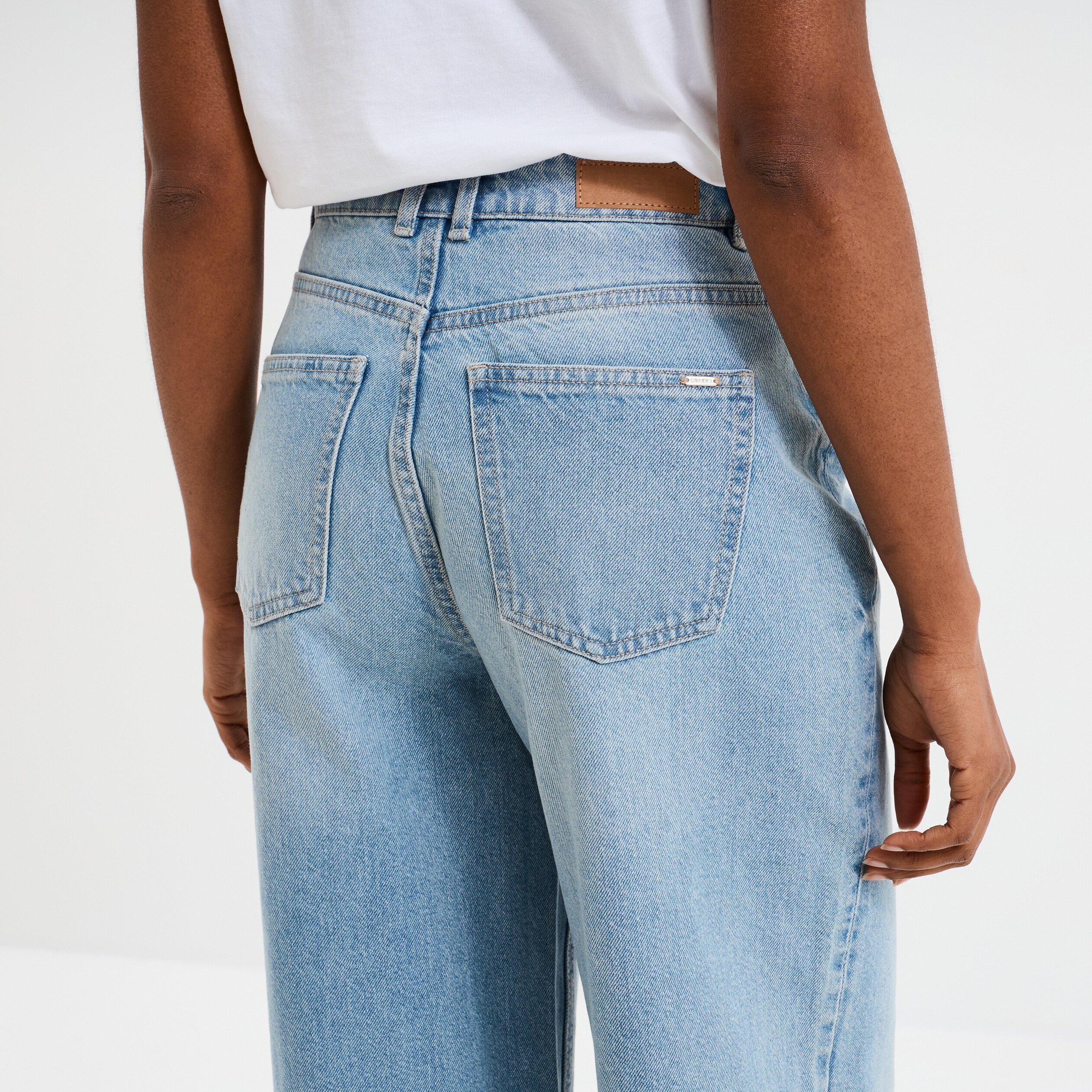 jeans large coton denim double stone femme Jeans large coton denim double stone femme