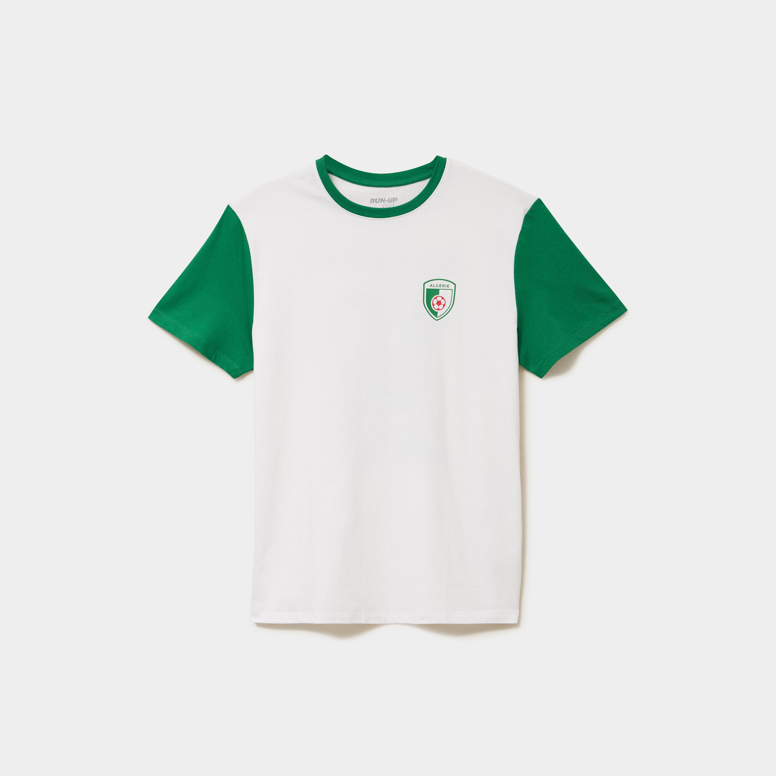 T-shirt maillot de football Alg&eacute;rie blanc mixte