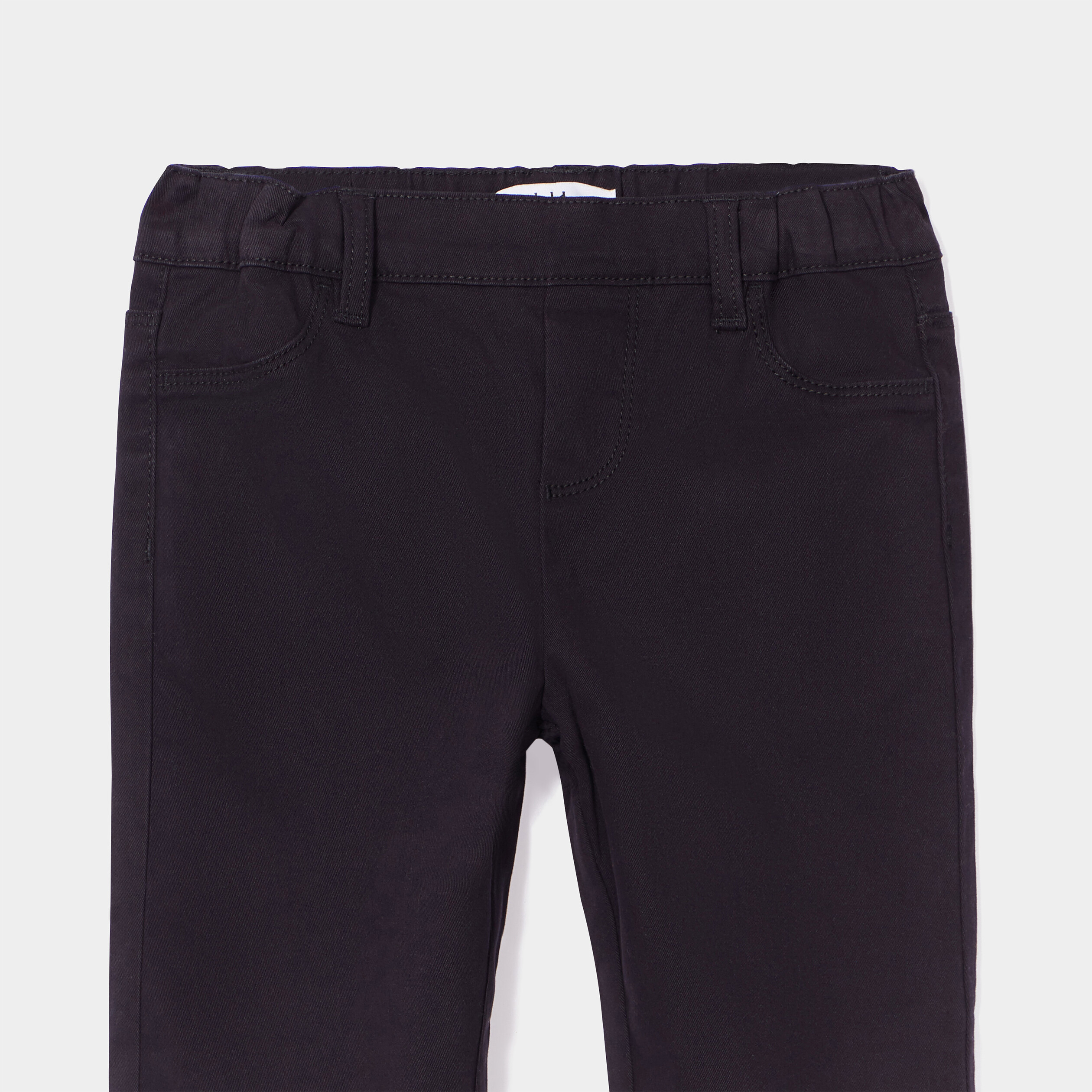 Tregging flare coton taille élastiquée noir fille